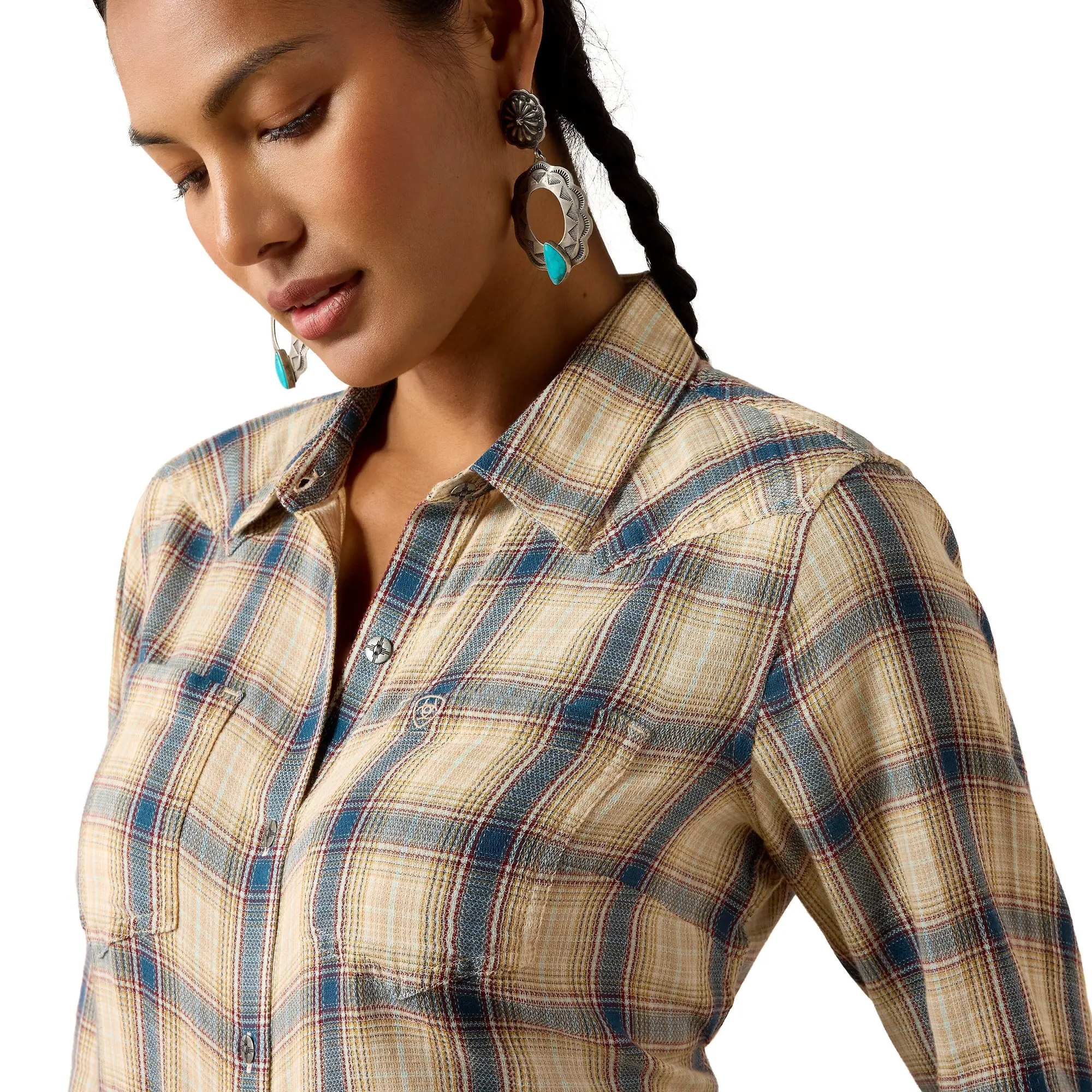 Product image 4 of 7 of Ariat Women's Billie Jean Western Shirt - Horizon Plaid