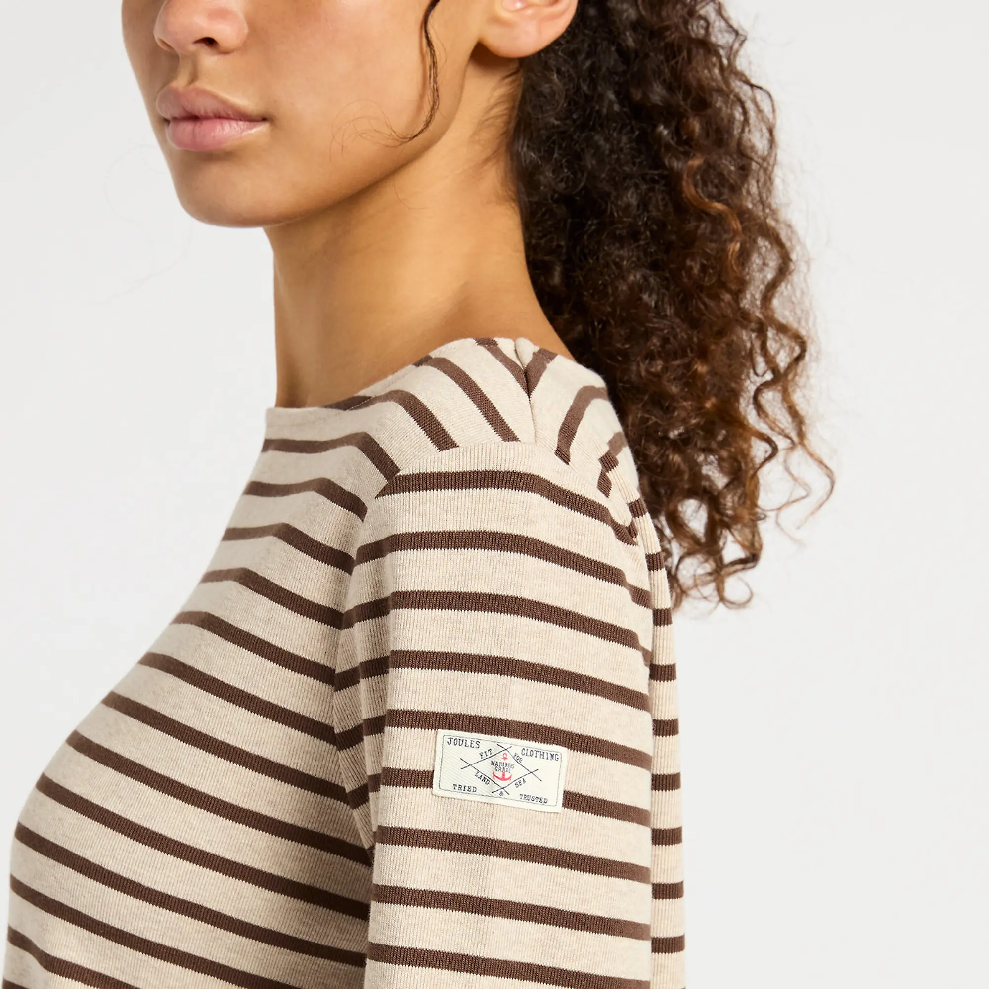 Product image 3 of 4 of Joules Women's Harbour Long Sleeve Top - Neutral Stripe