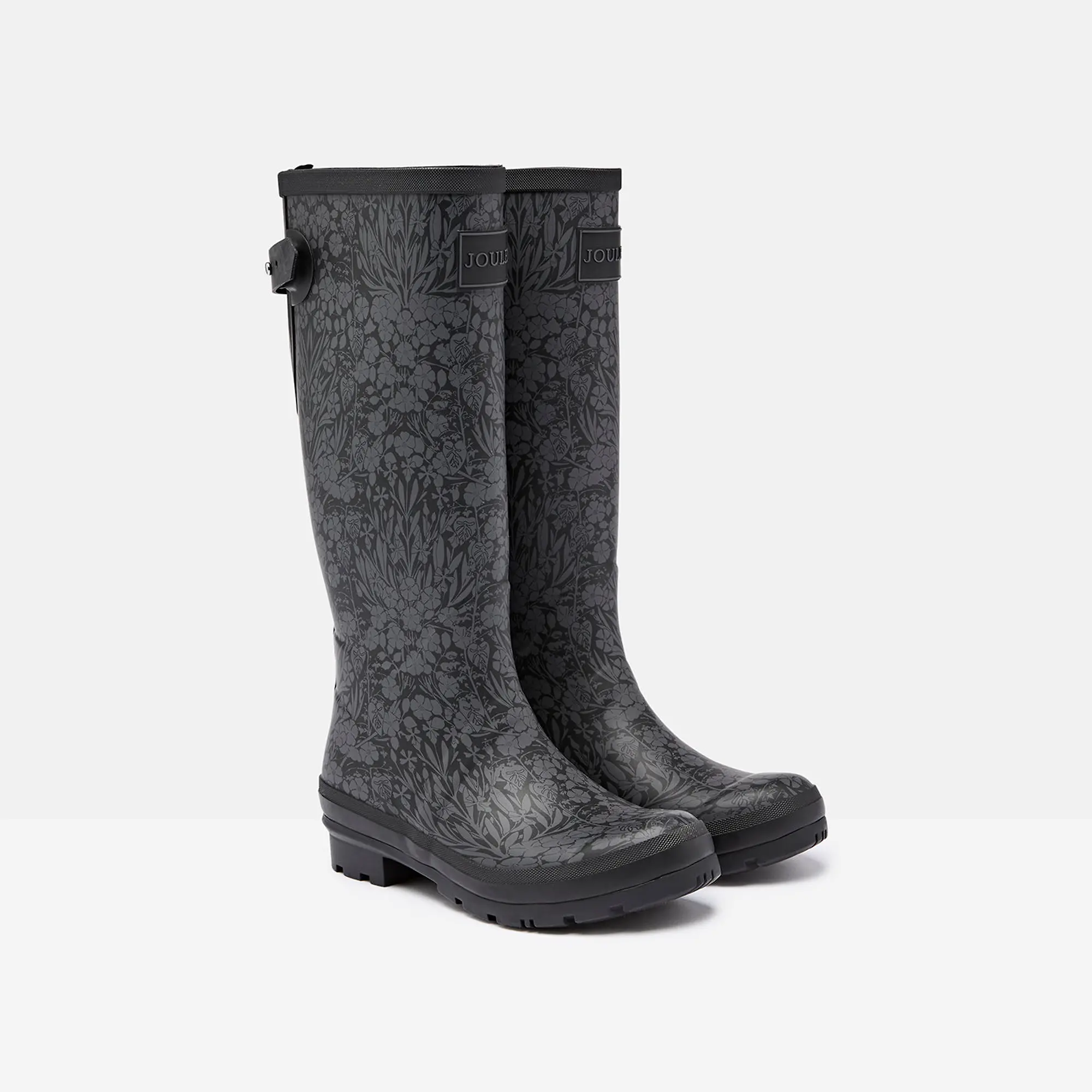Product image 2 of 5 of Joules Women's Adjustable Tall Printed Wellies - Black Floral