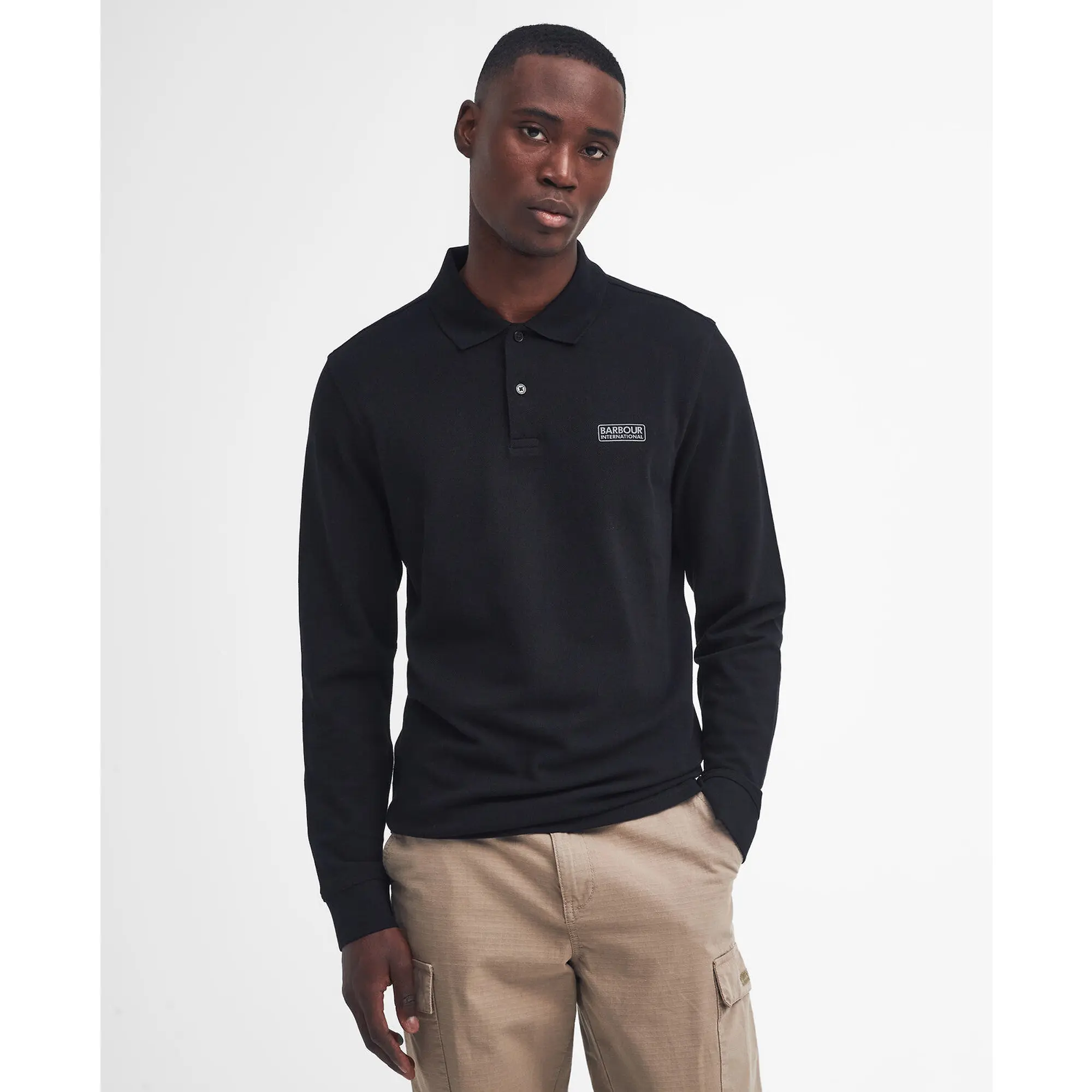 Product image 2 of 6 of Barbour International Men's Polo Shirt - Black / Pewter
