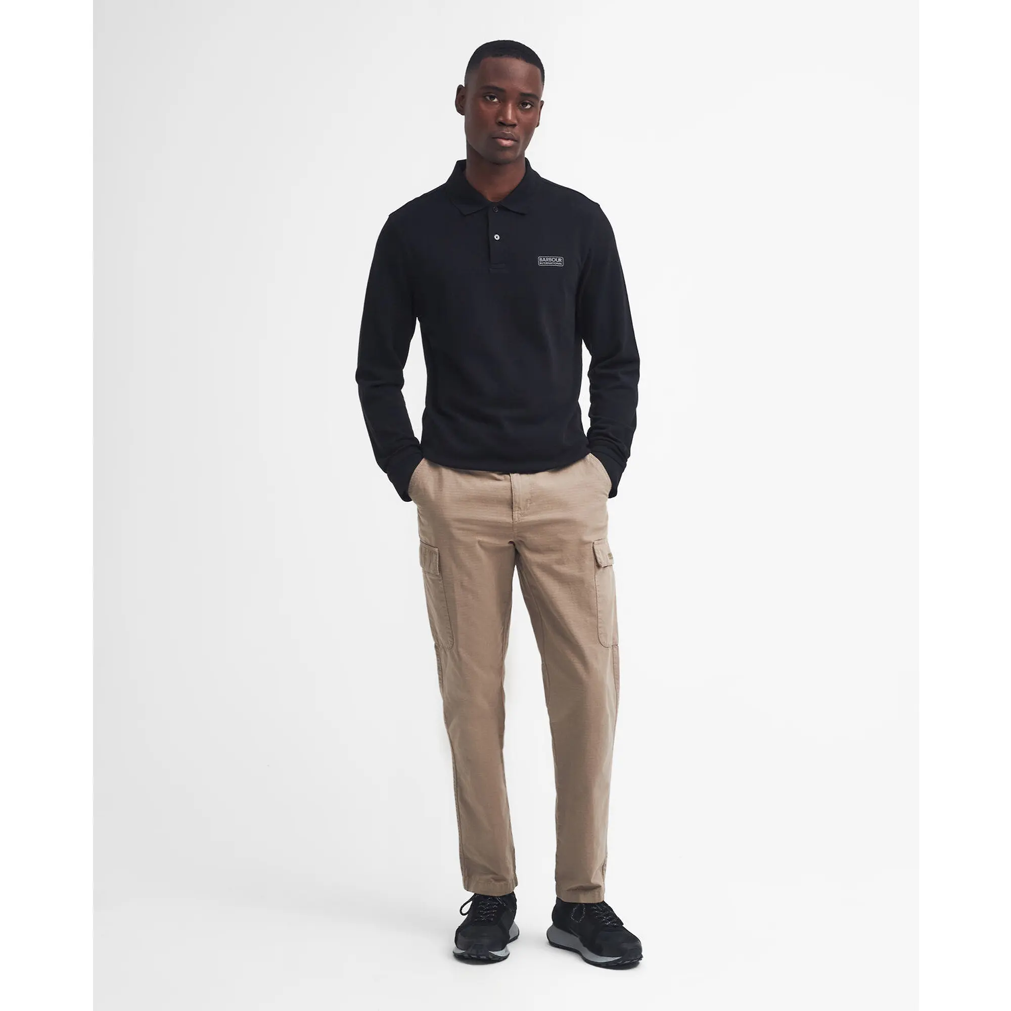 Product image 3 of 6 of Barbour International Men's Polo Shirt - Black / Pewter
