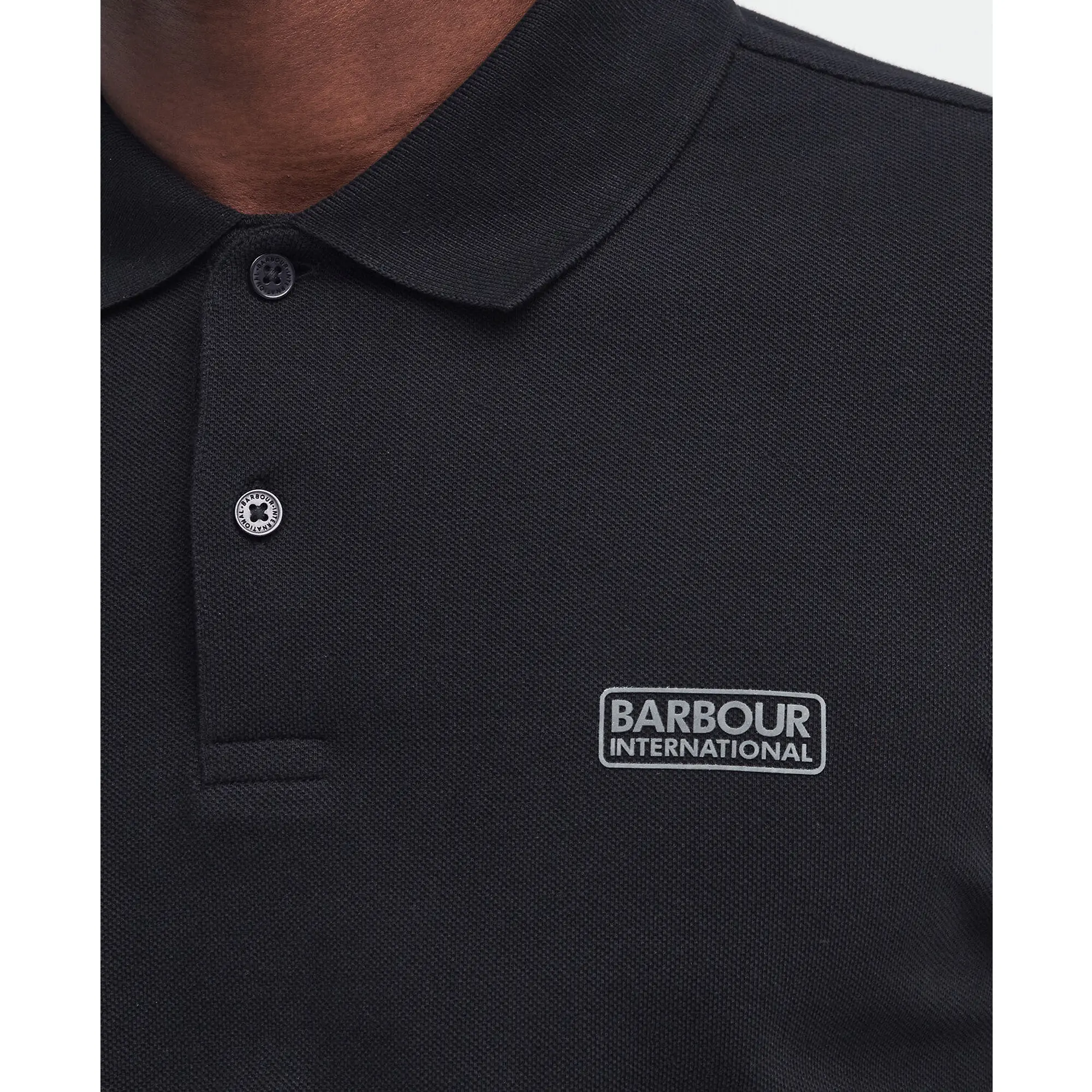 Product image 4 of 6 of Barbour International Men's Polo Shirt - Black / Pewter