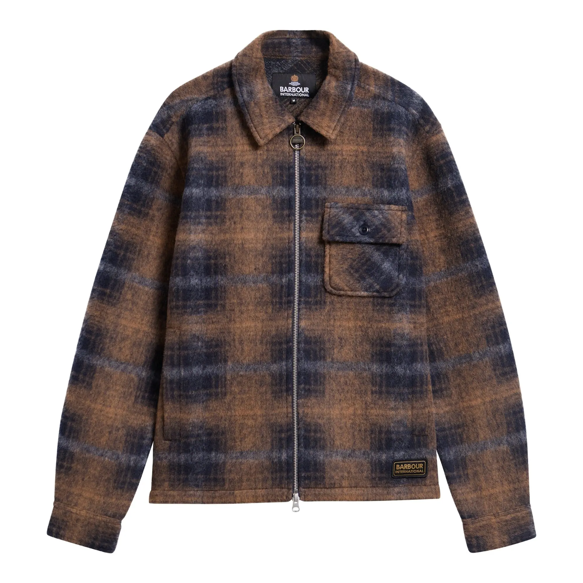 Product image 1 of 6 of Barbour International Men's Oswald Wool-Blend Overshirt - Navy