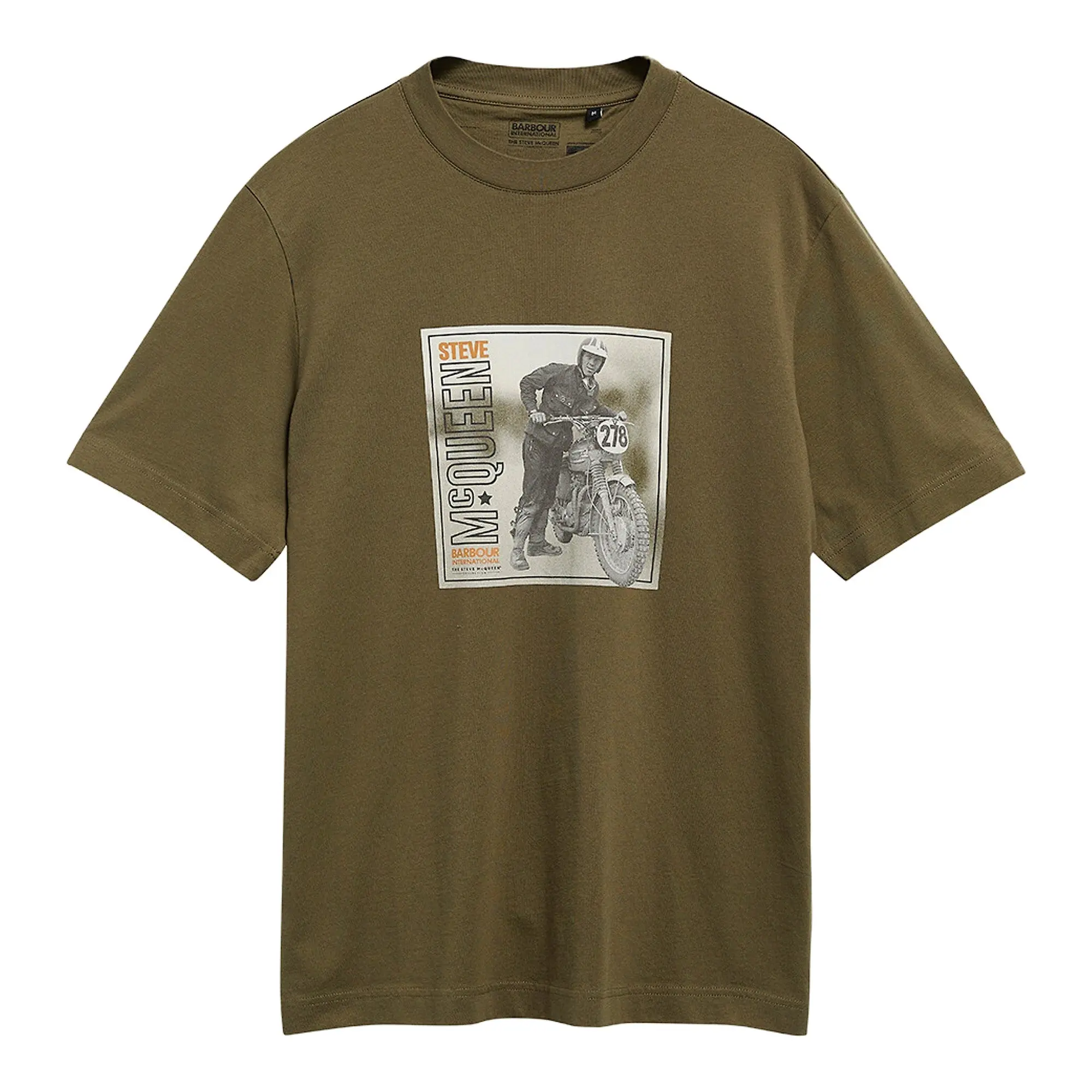 Product image 1 of 5 of Barbour International Men's SMQ Brandon Tee - Mid Olive