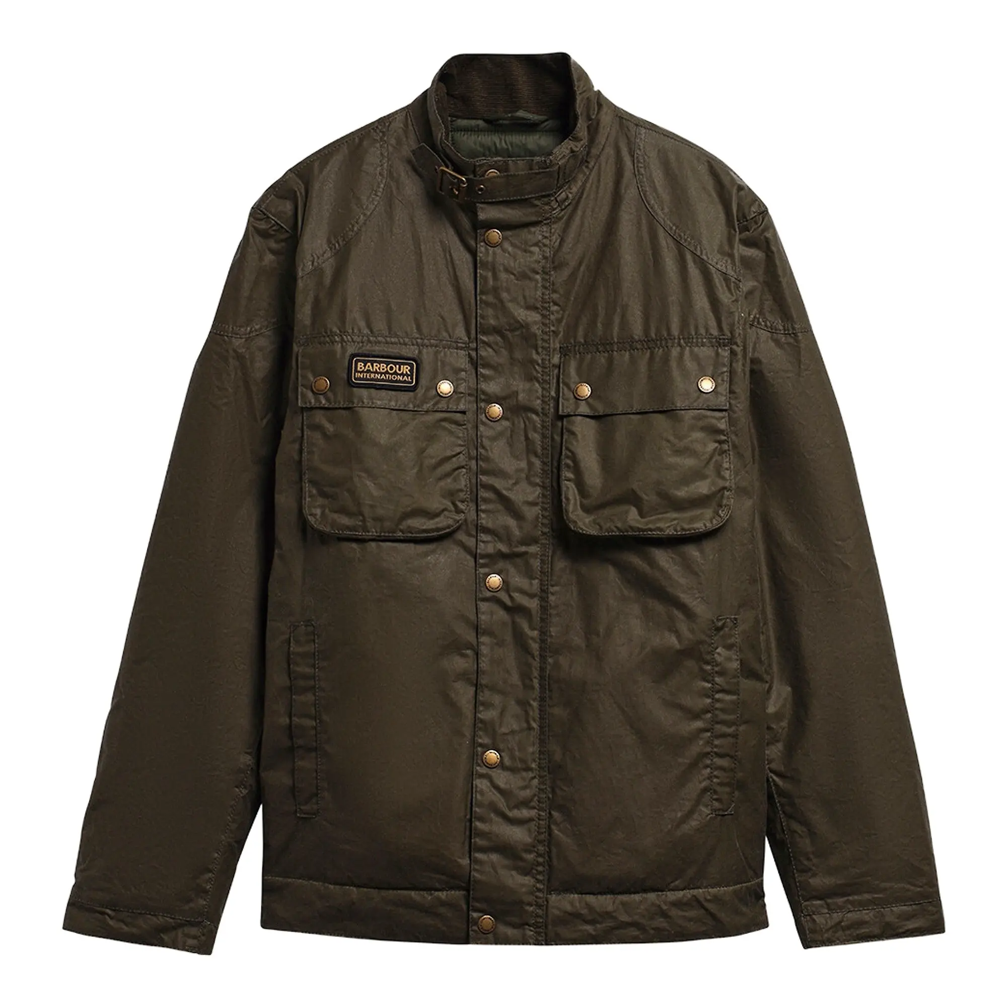 Product image 1 of 7 of Barbour International Men's Winter Merton Waxed Jacket - Olive Night