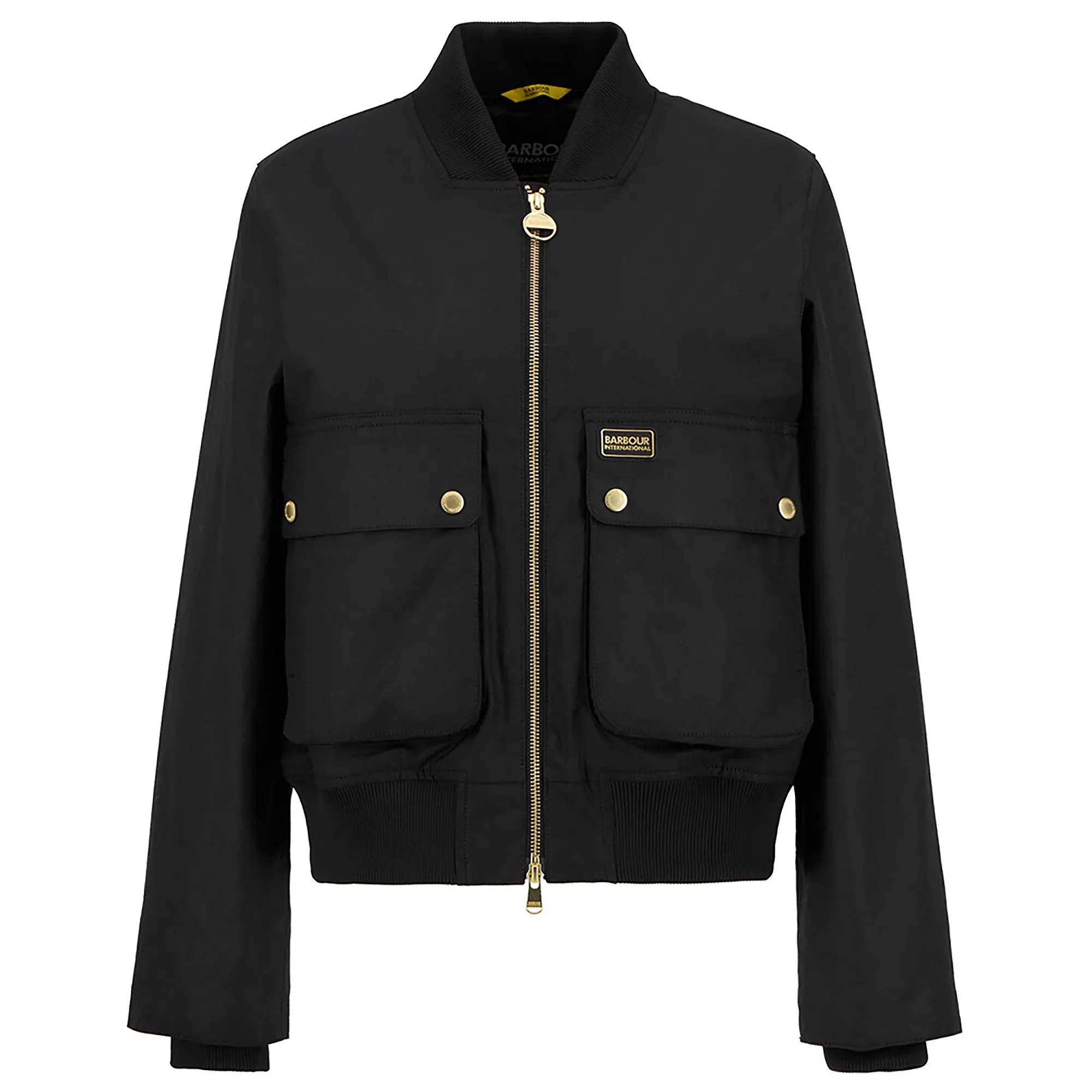 Product image 1 of 7 of Barbour International Women's Patsy Wax Bomber Jacket - Black