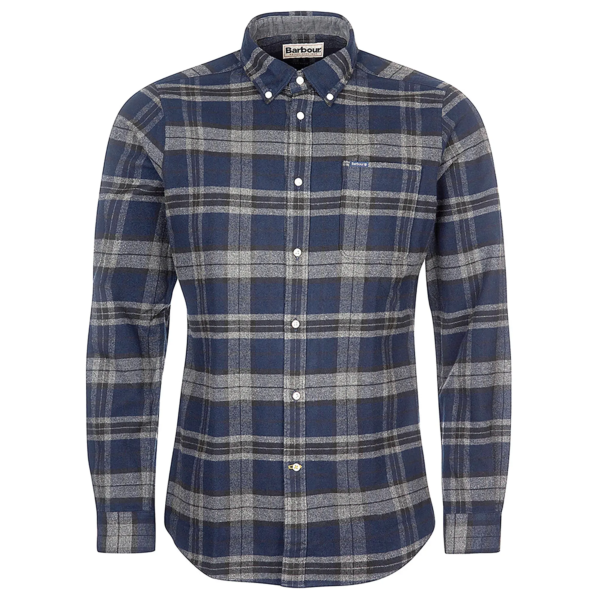Product image 1 of 7 of Barbour Men's Betsom Tailored Checked Shirt - Grey Marl