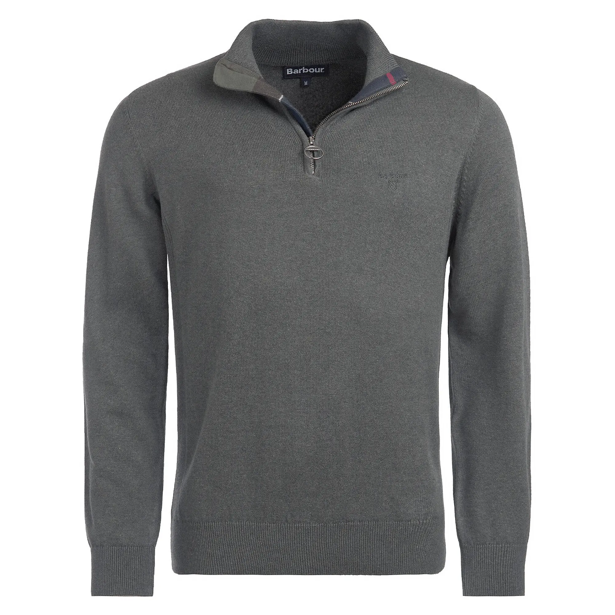 Product image 1 of 6 of Barbour Men's Cotton Quarter-Zip Jumper - Olive Marl