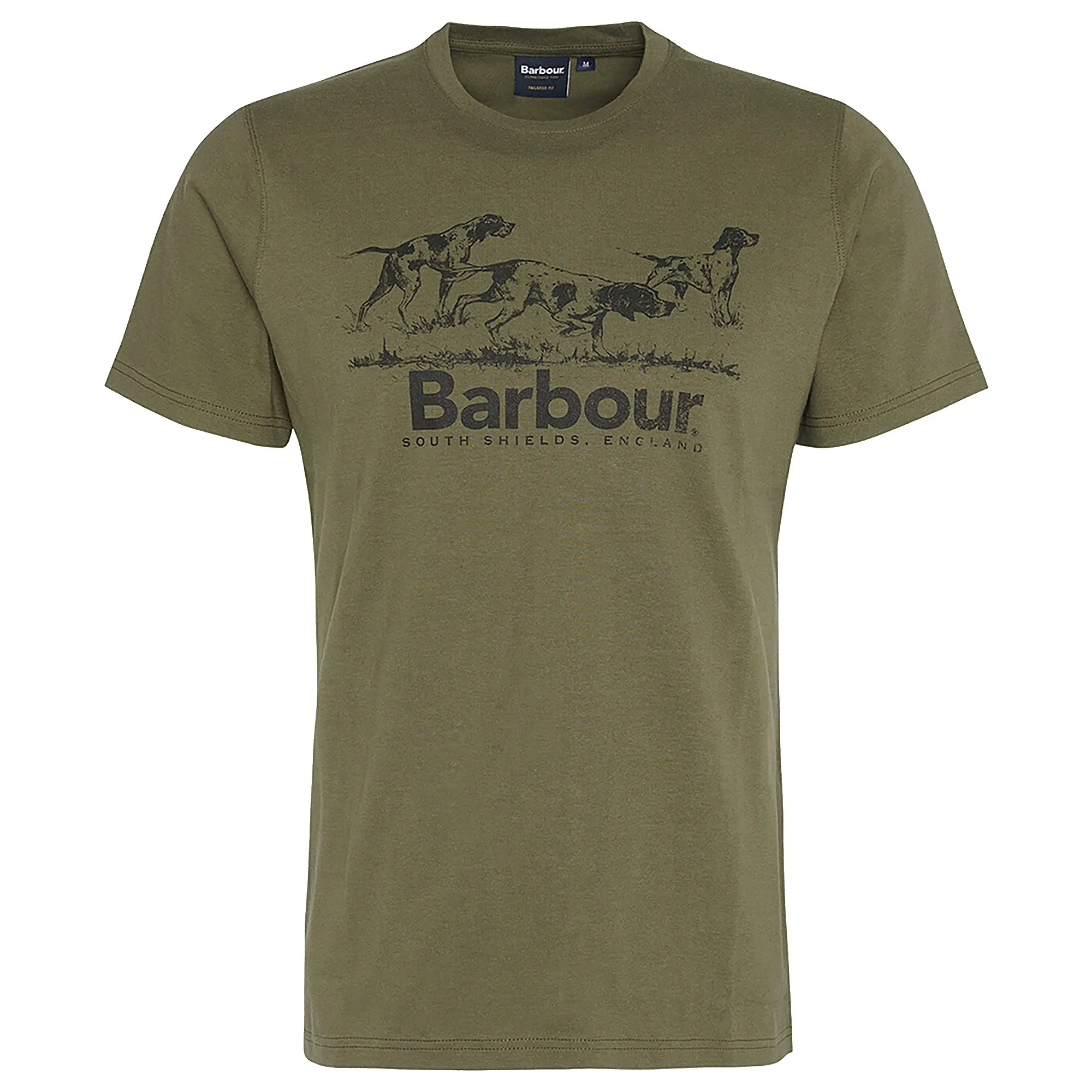 Product image 1 of 5 of Barbour Men's Field Dog Graphic T-Shirt - Mid Olive