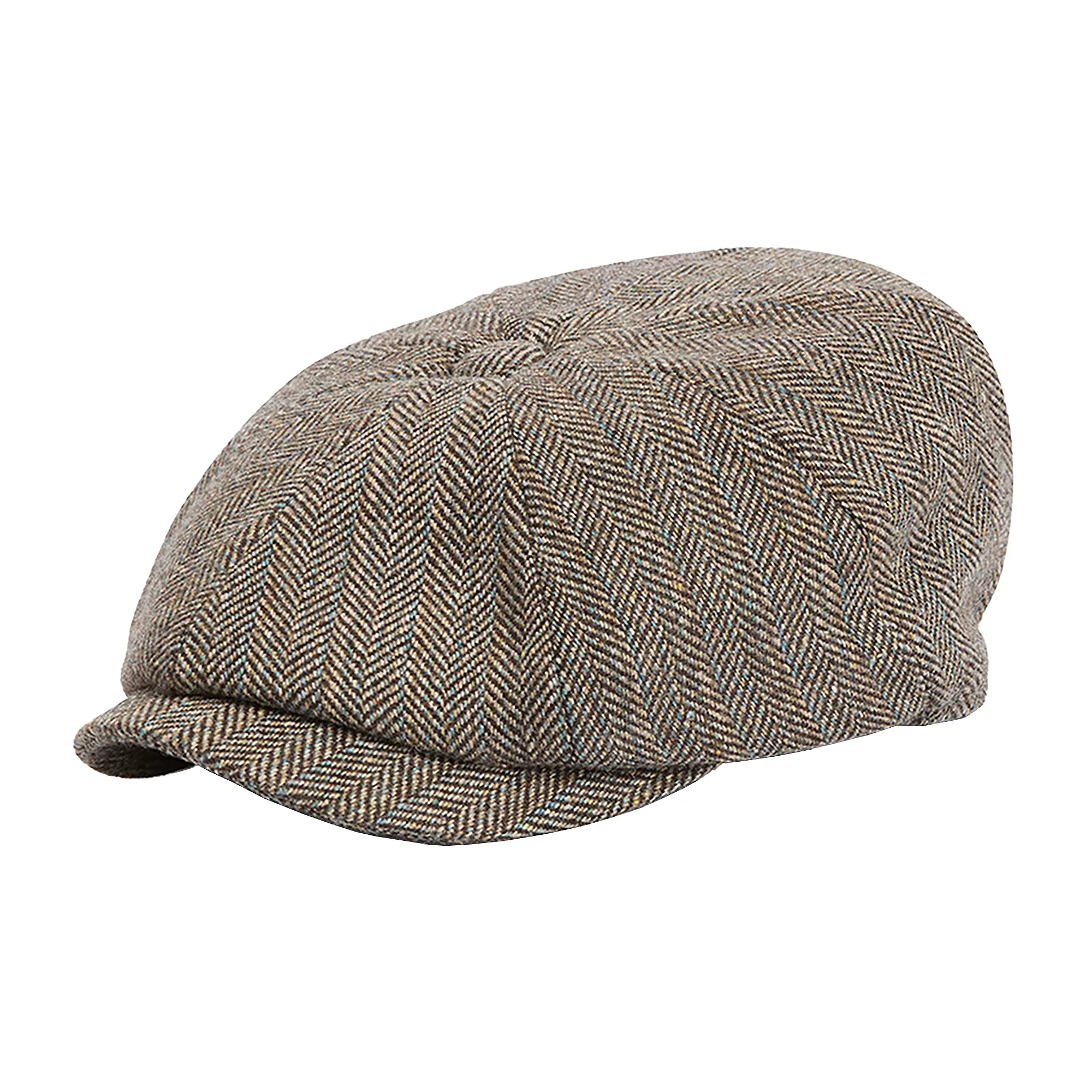Product image 1 of 9 of Barbour Men's Fyne Tweed Baker Boy Cap - Brown
