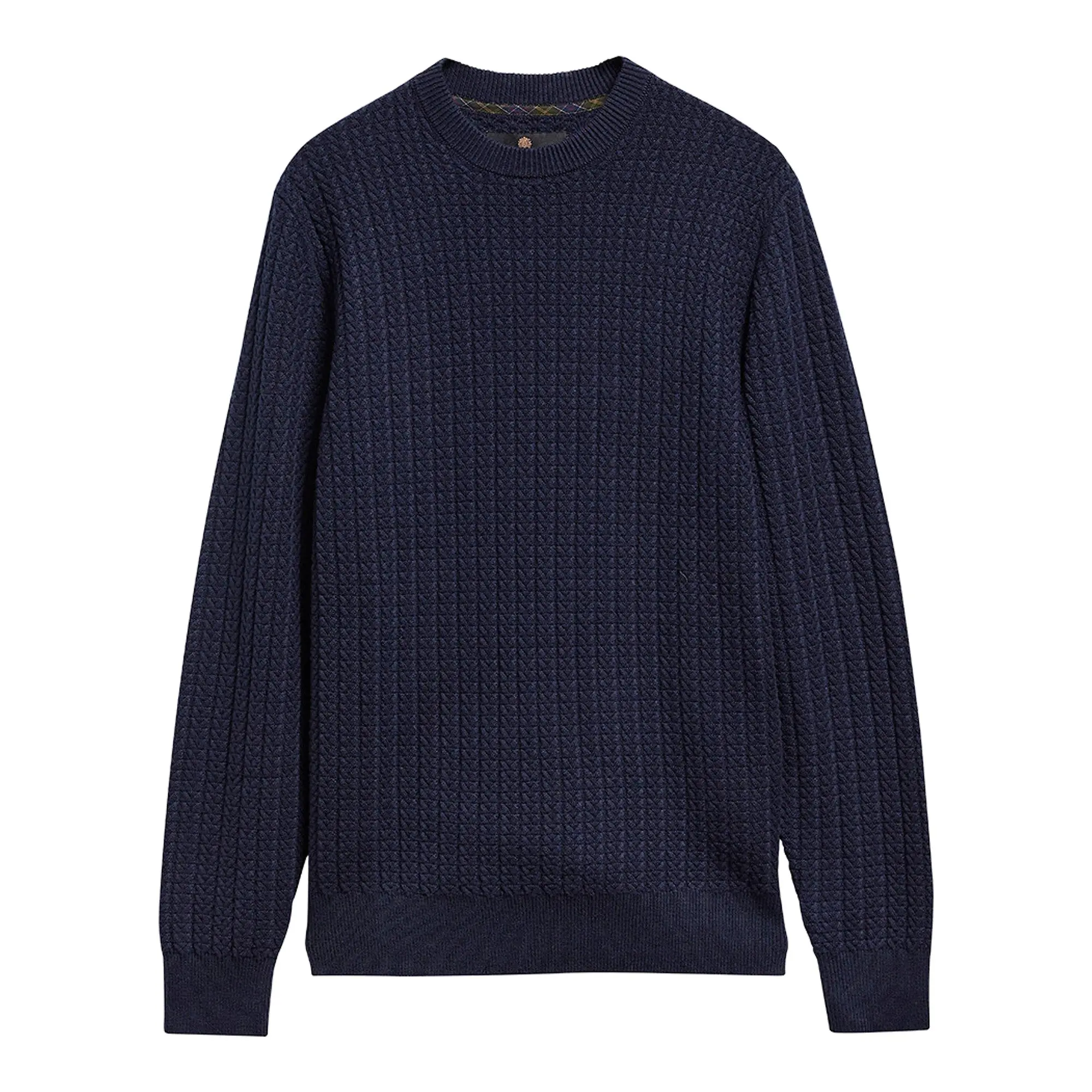 Product image 1 of 5 of Barbour Men's Herringbone Crew Neck Jumper - Navy