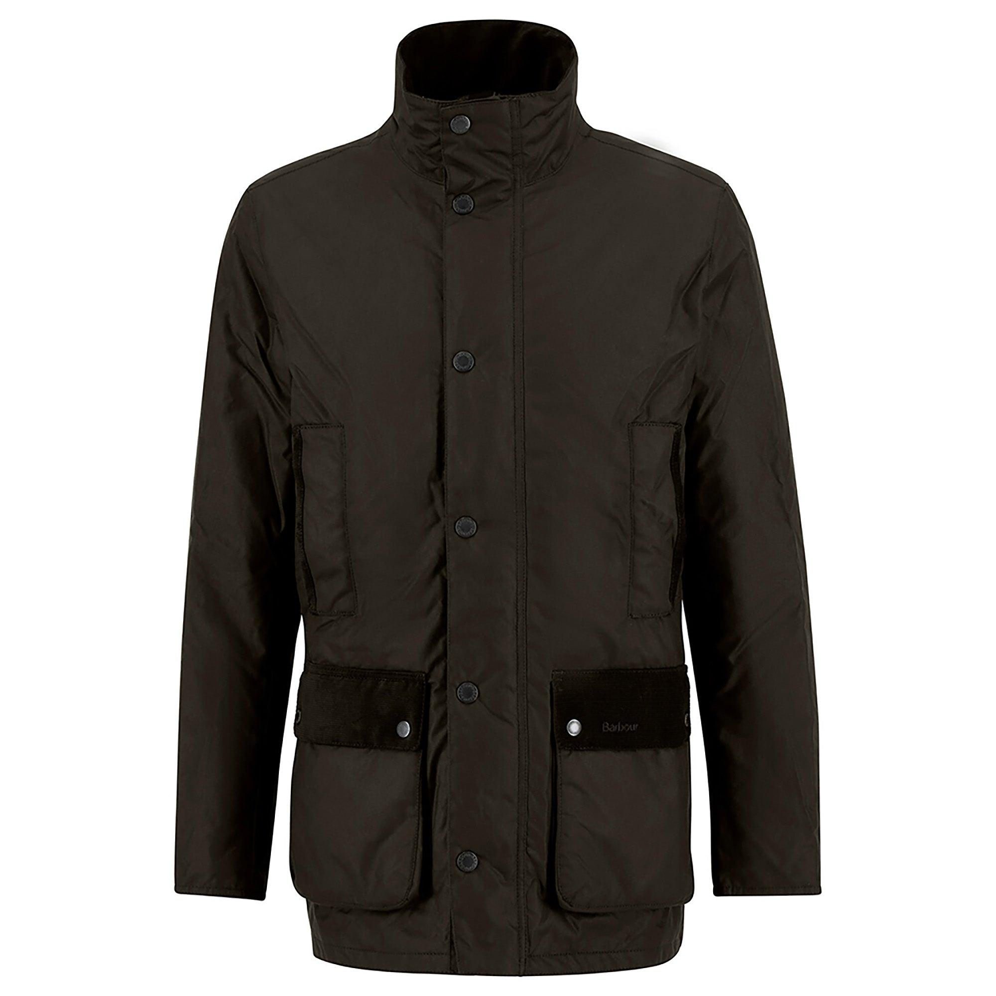 Barbour Men's Modern Border Wax Jacket - Dark Brown | British Attire