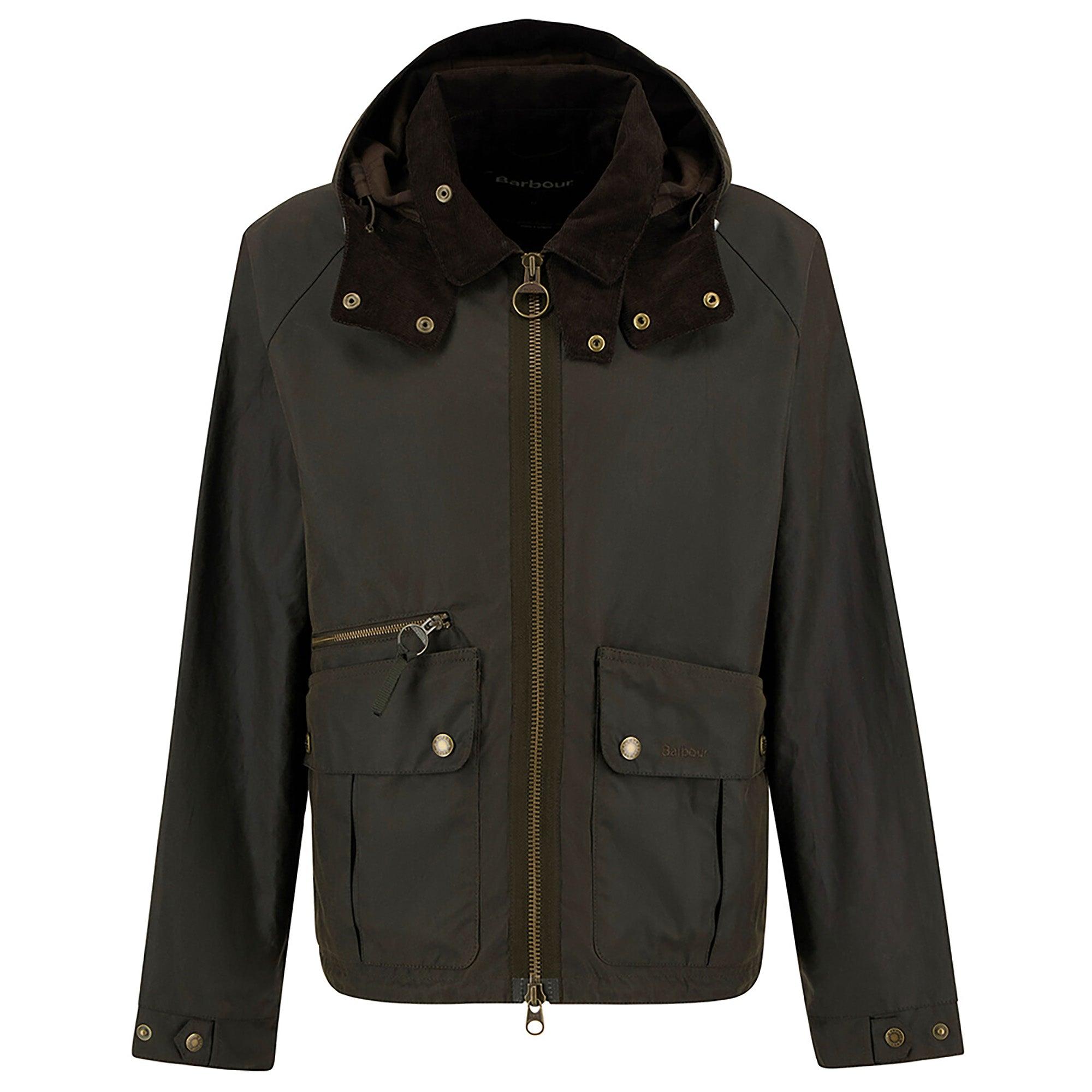 Barbour Men's Re-Engineered Bardon Spey Wax Jacket - Olive