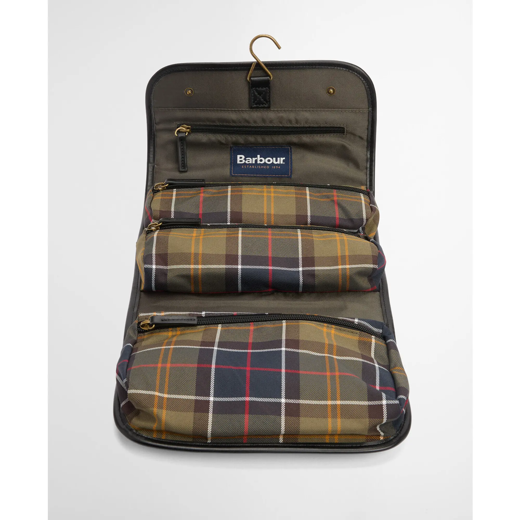 Product image 5 of 9 of Barbour Men's Tartan Hanging Washbag - Classic / Beacon