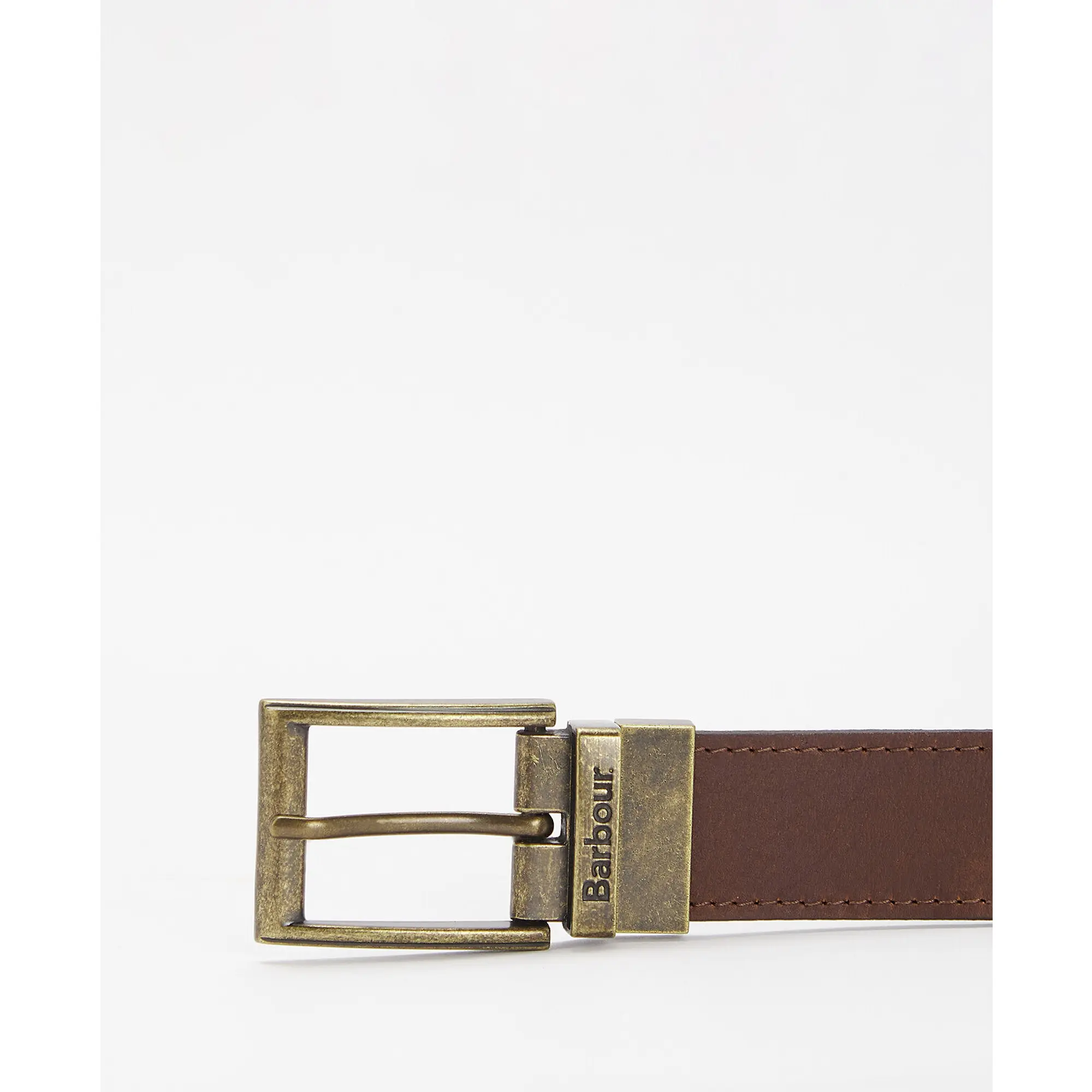 Product image 2 of 4 of Barbour Men's Reversible Tartan Leather Belt - Classic Tartan / Brown