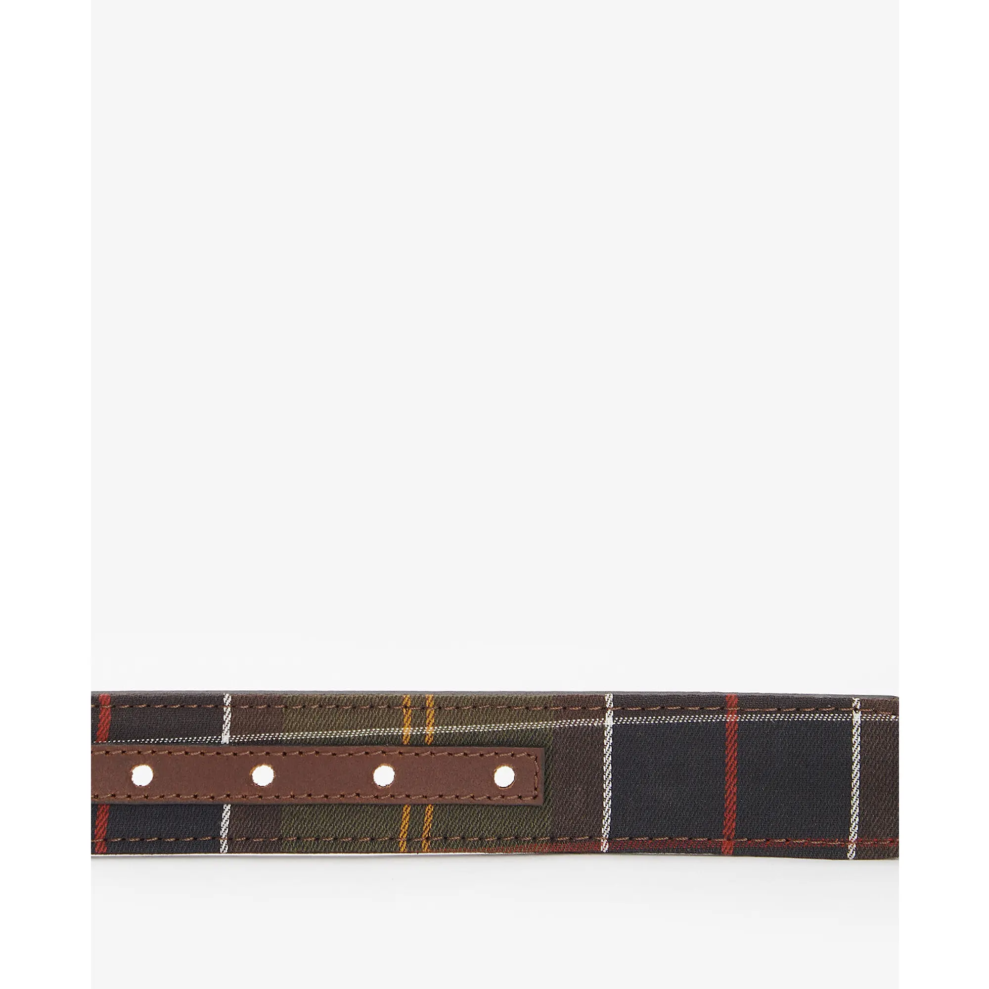 Product image 3 of 4 of Barbour Men's Reversible Tartan Leather Belt - Classic Tartan / Brown
