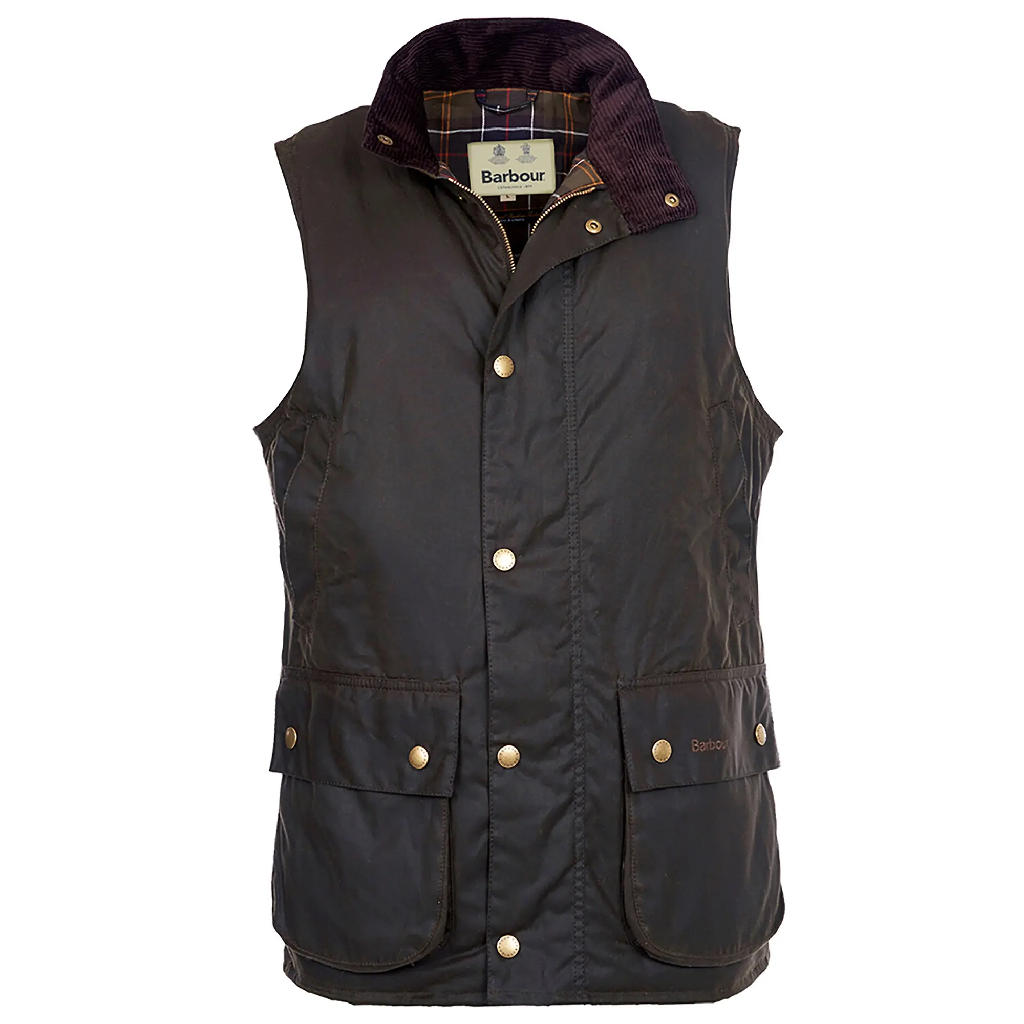Product image 1 of 9 of Barbour Men's Westmorland Wax Gilet - Olive