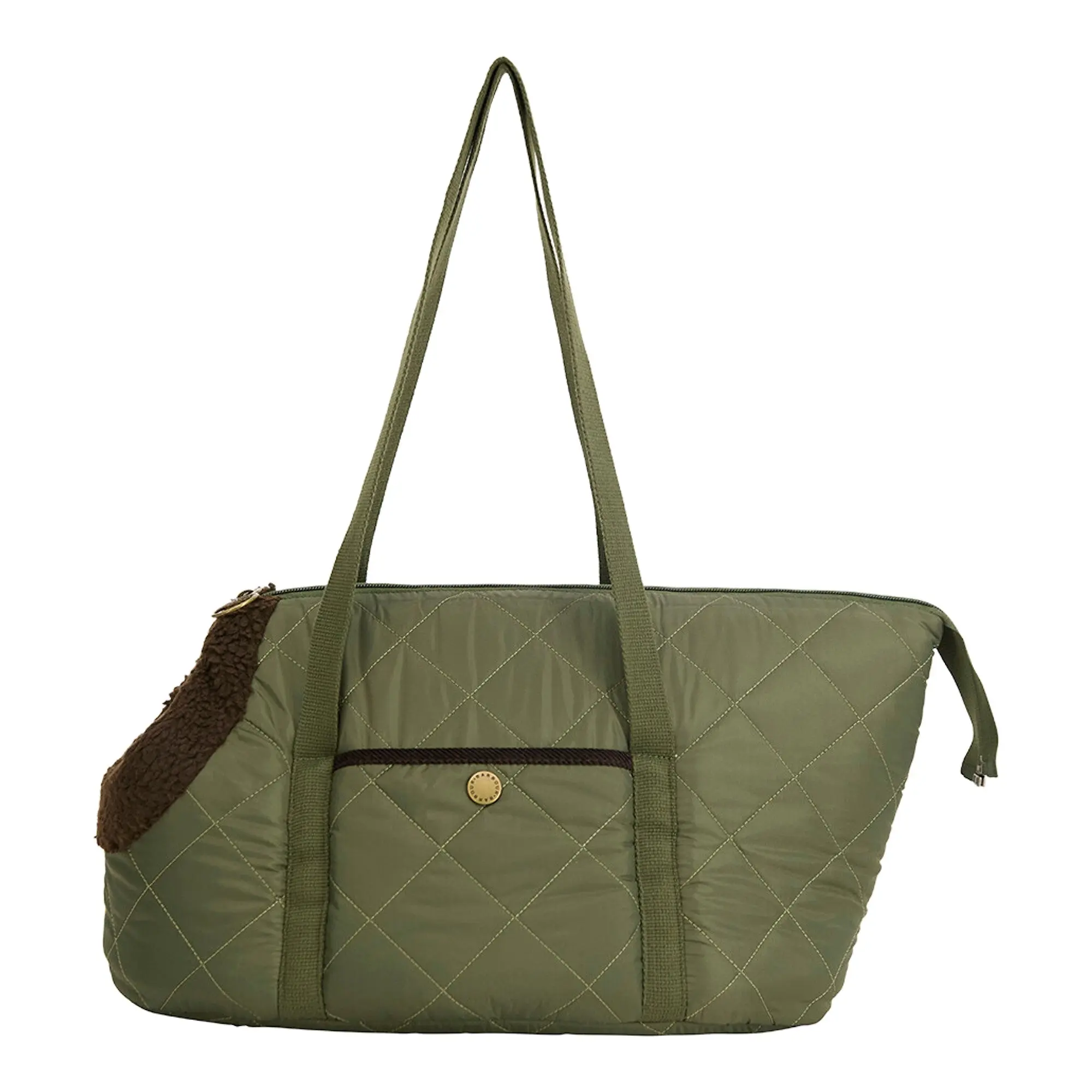 Product image 1 of 4 of Barbour Small Quilted Dog Carrier - Olive