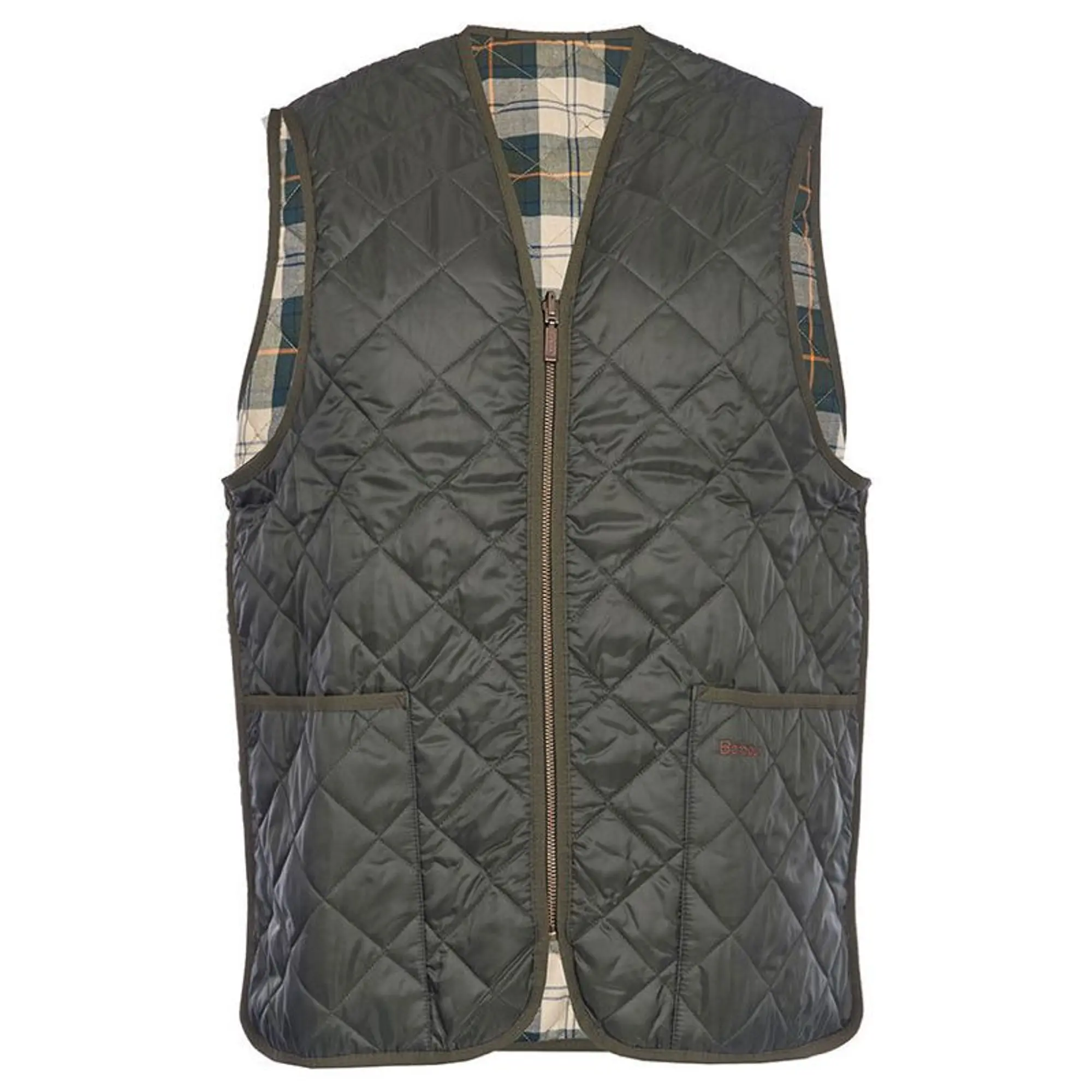 Product image 2 of 5 of Barbour Quilted Zip-In Liner - Olive / Ancient Tartan