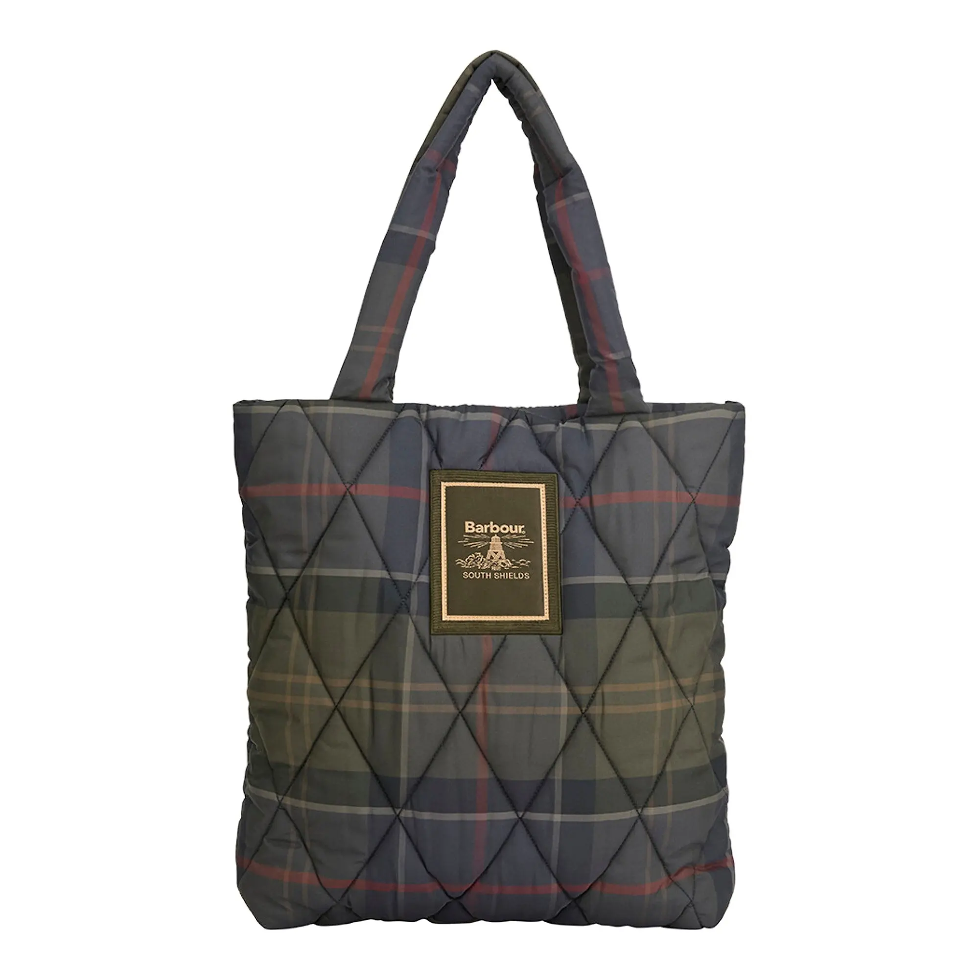 Product image 1 of 6 of Barbour Women's Tartan Arlene Quilted Tote Bag - Shadow Classic Tartan