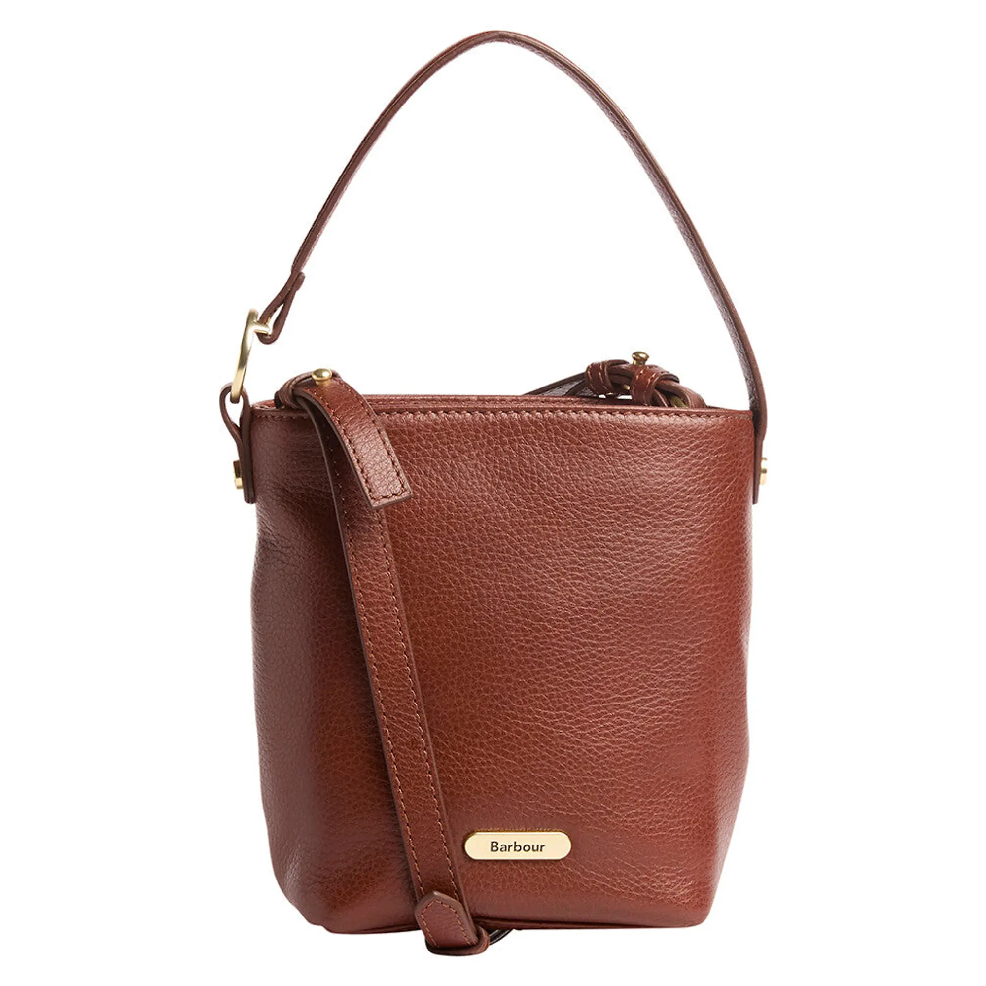 Product image 1 of 6 of Barbour Women's Cedar Mini Leather Bucket Bag - Brown