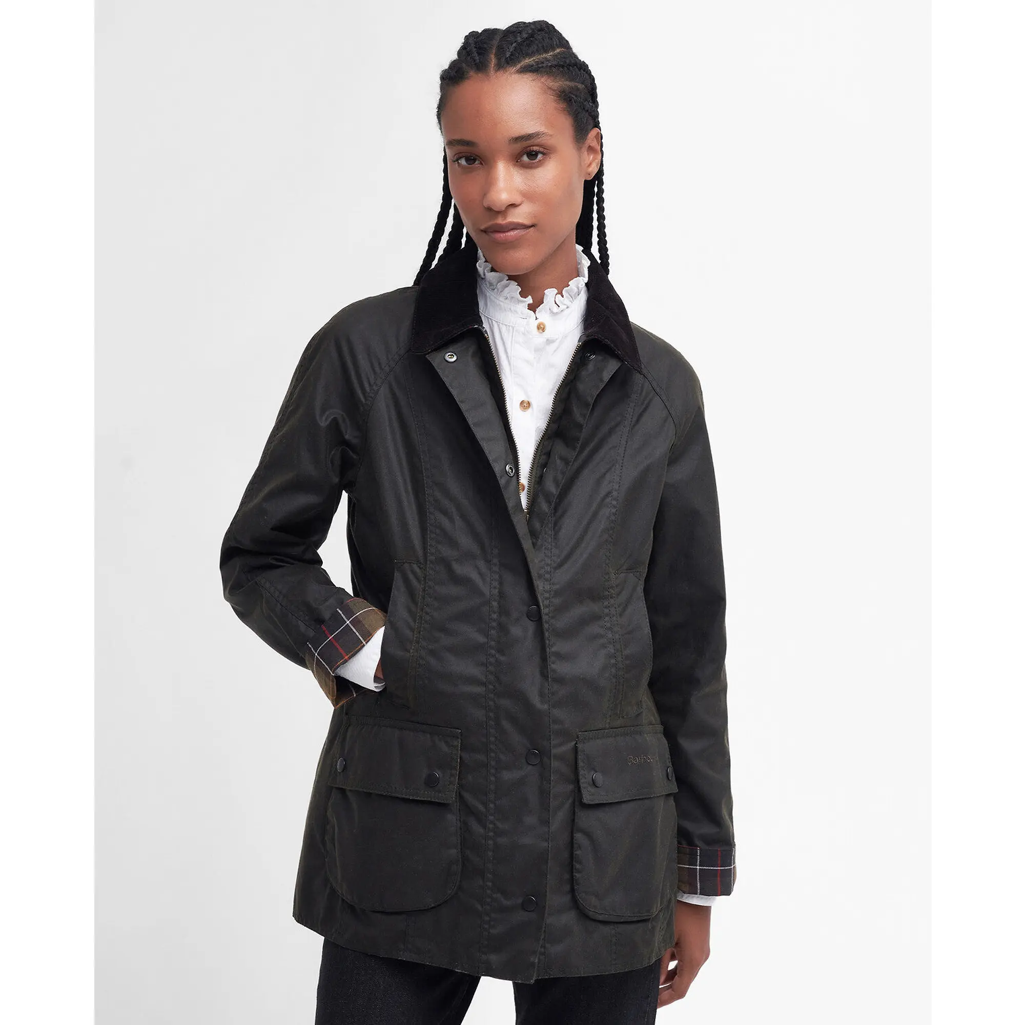 Product image 2 of 9 of Barbour Women's Classic Beadnell Wax Jacket - Olive