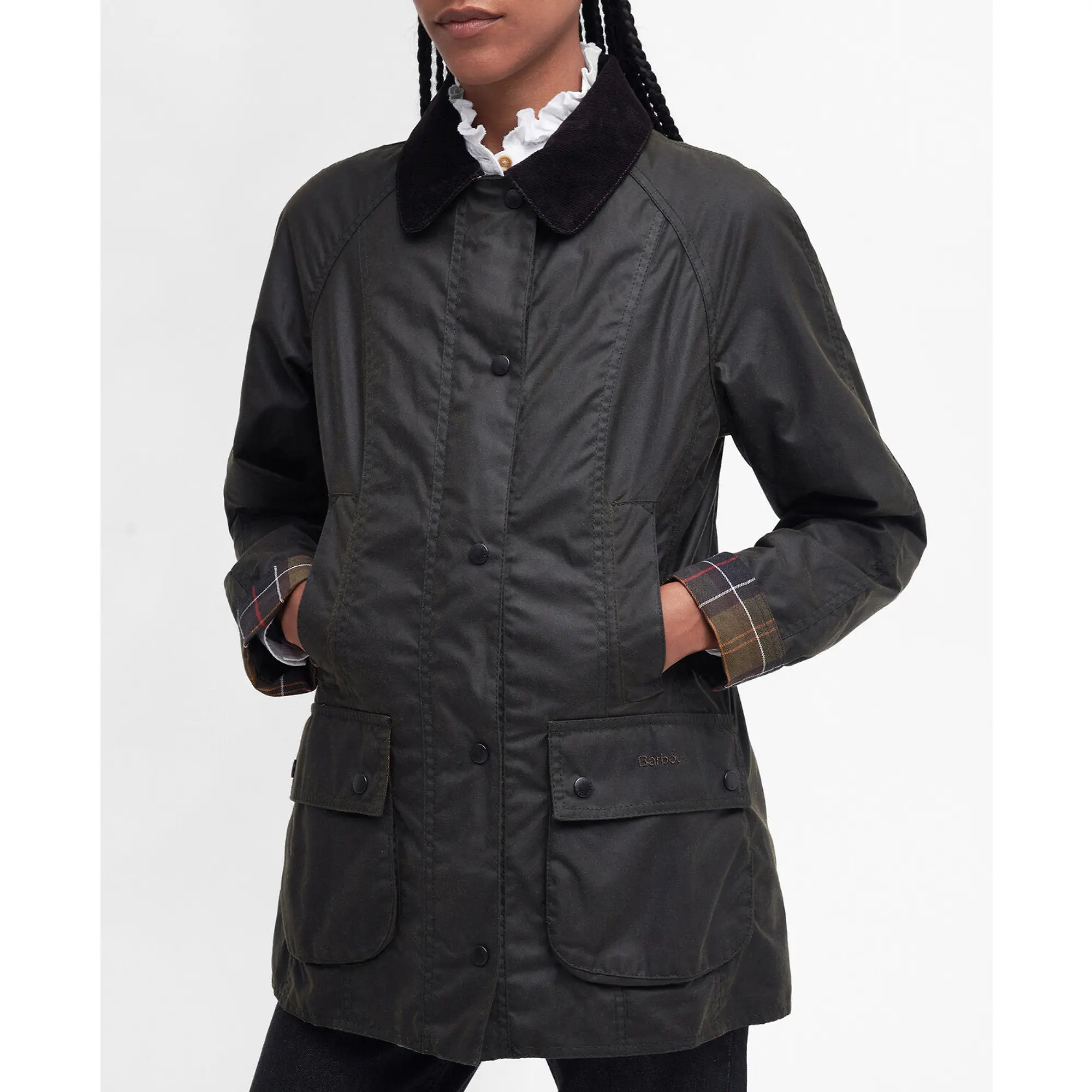 Product image 5 of 9 of Barbour Women's Classic Beadnell Wax Jacket - Olive