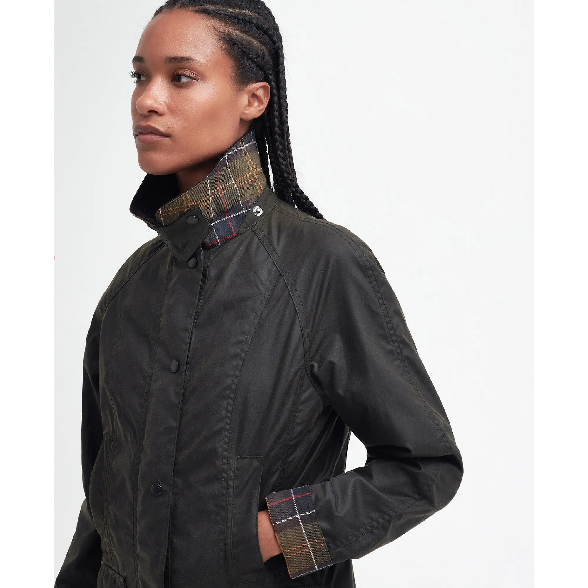Product image 9 of 9 of Barbour Women's Classic Beadnell Wax Jacket - Olive