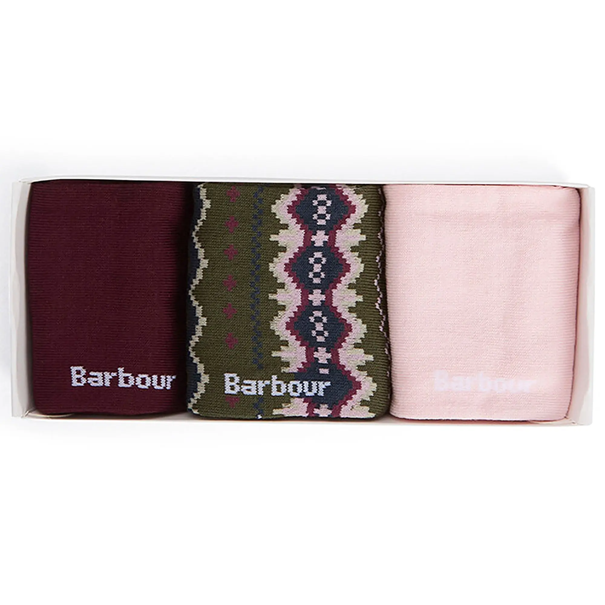 Product image 1 of 4 of Barbour Women's Helen Fair Isle Sock Gift Set - Olive
