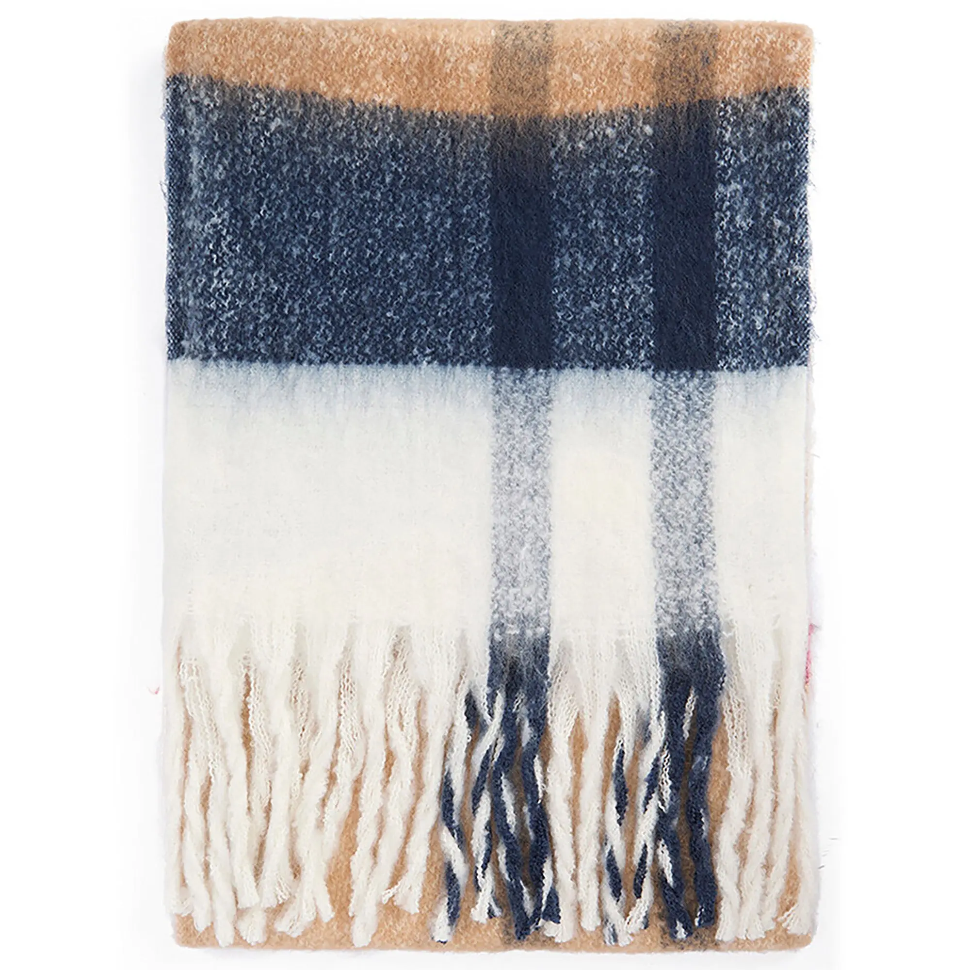 Product image 1 of 6 of Barbour Women's Isla Tartan Boucle Scarf - Hessian Tartan