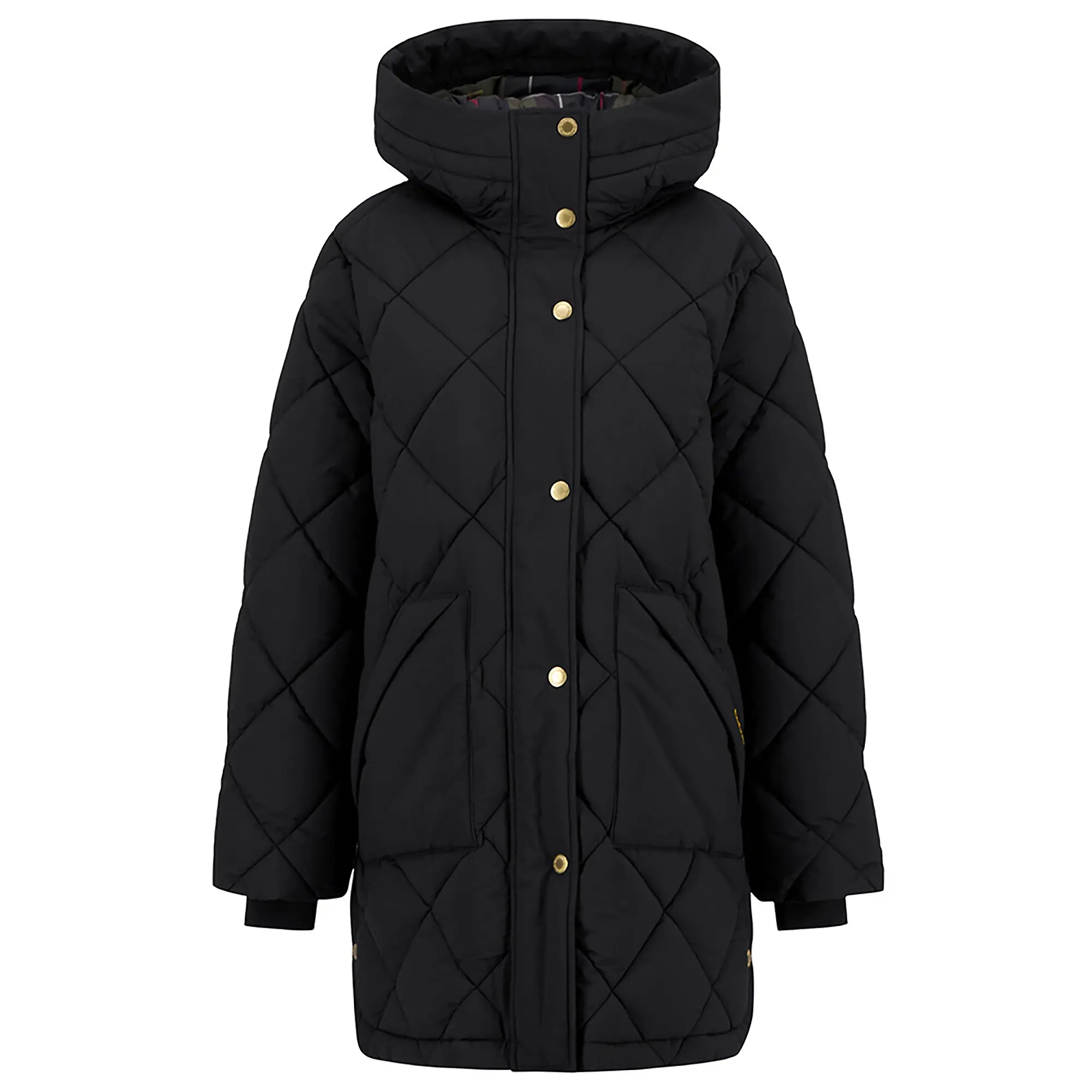 Product image 1 of 7 of Barbour Women's Kailyn Puffer Jacket - Black/Classic Tartan