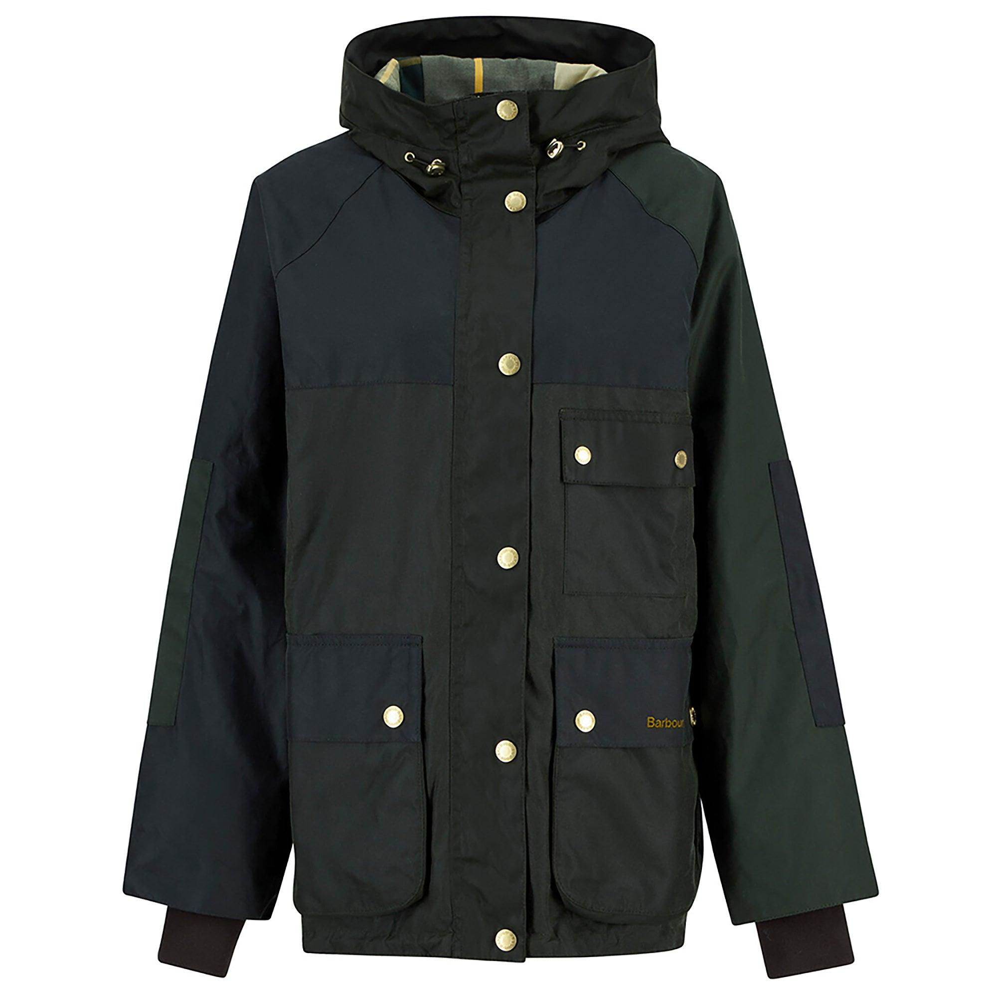 Barbour Women's Keeley Wax Jacket - Fern/Sage/Duffle Bag/Ancient