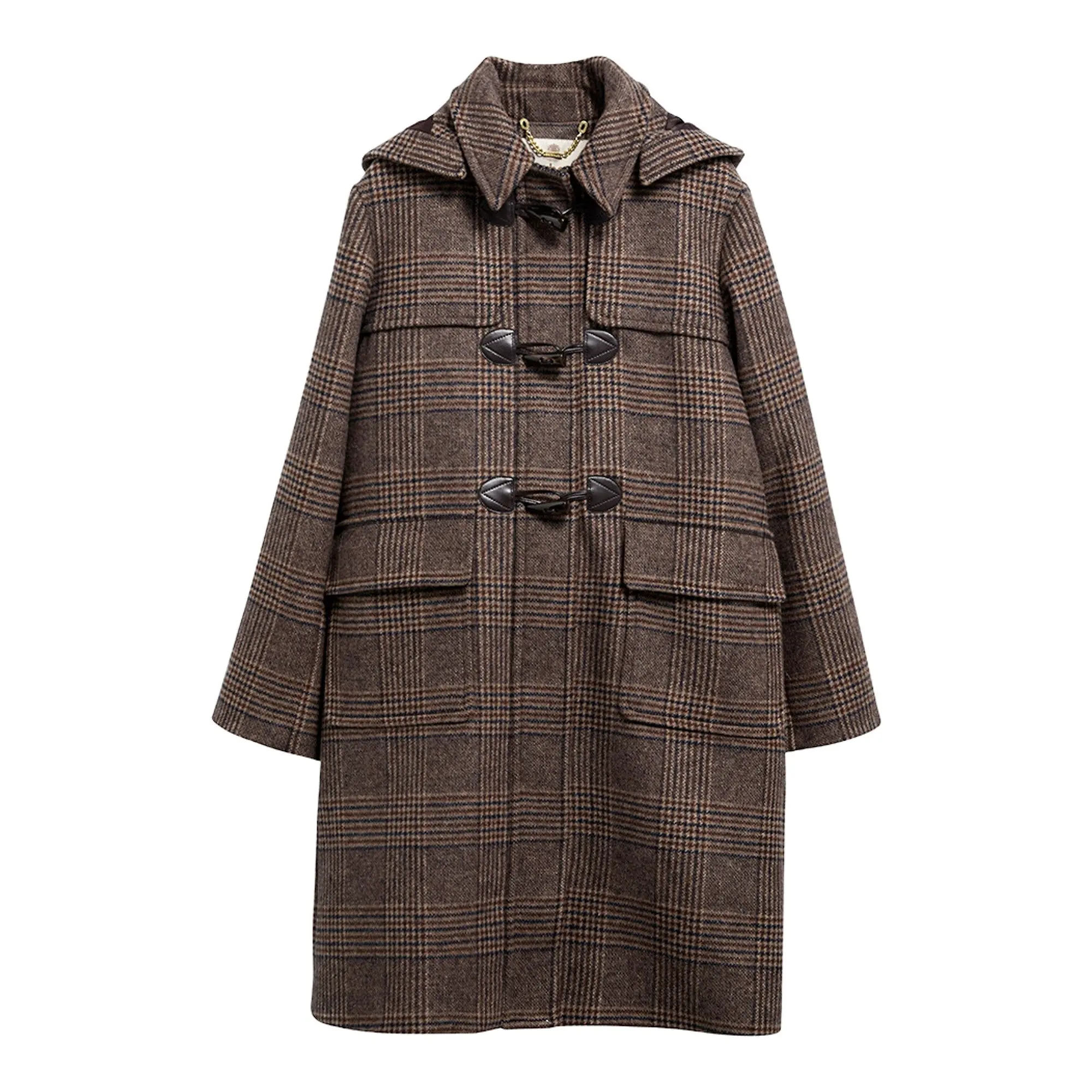 Product image 1 of 9 of Barbour Women's Melody Check Duffle Coat - Prince Of Wales / Ganache