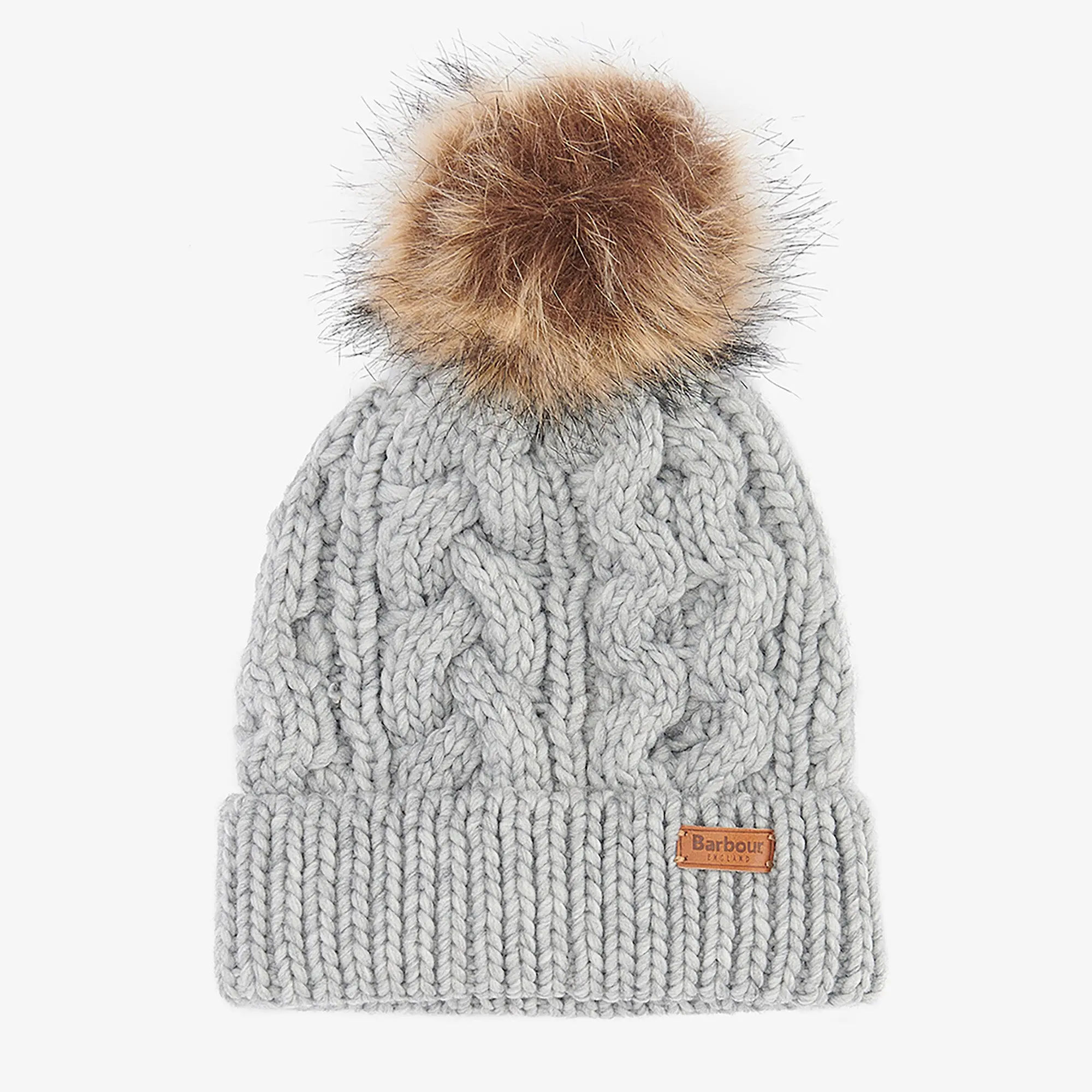 Product image 1 of 3 of Barbour Women's Penshaw Cable-Knit Beanie - Classic Grey