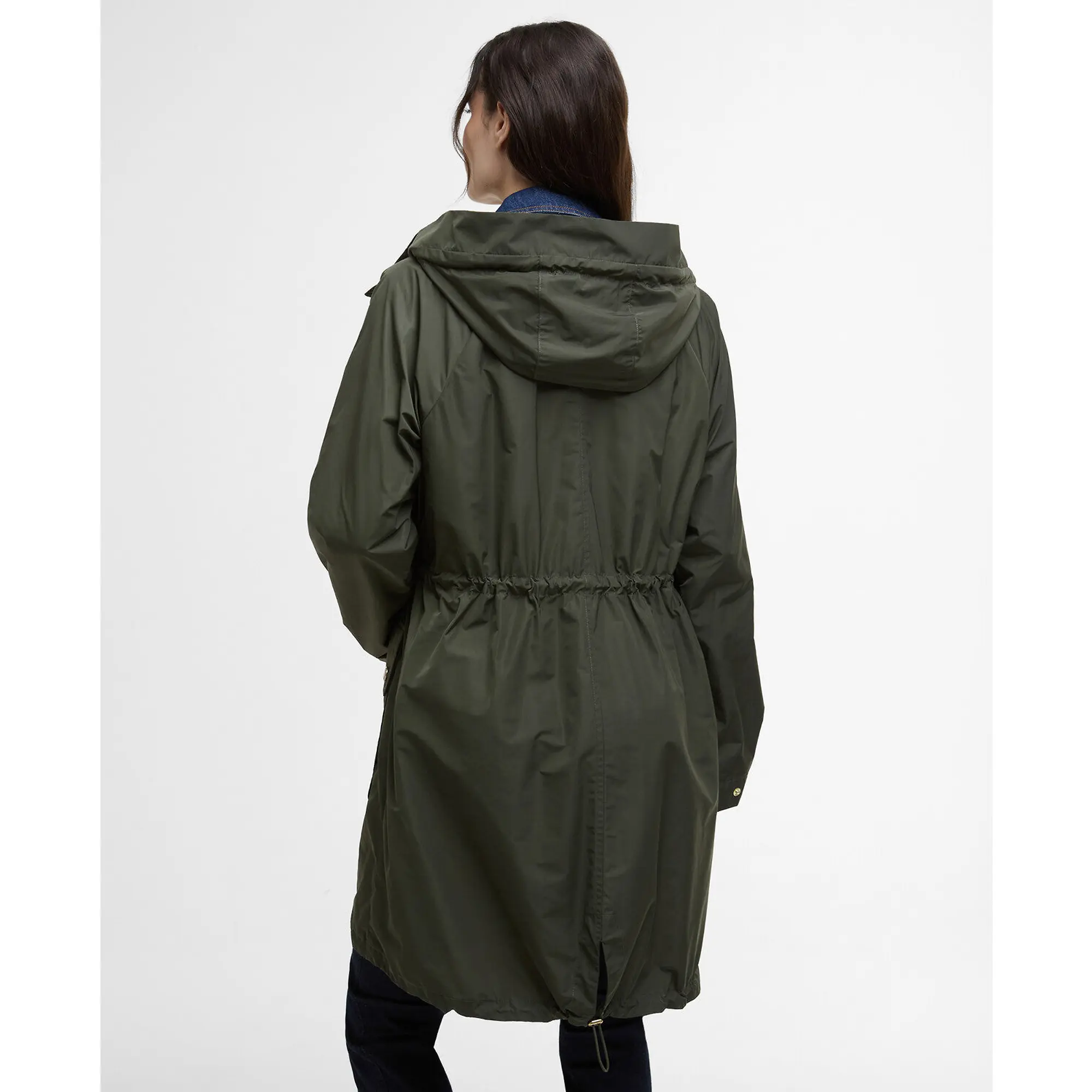 Product image 4 of 9 of Barbour Women's Una Showerproof Parka - Olive/Ancient Tartan