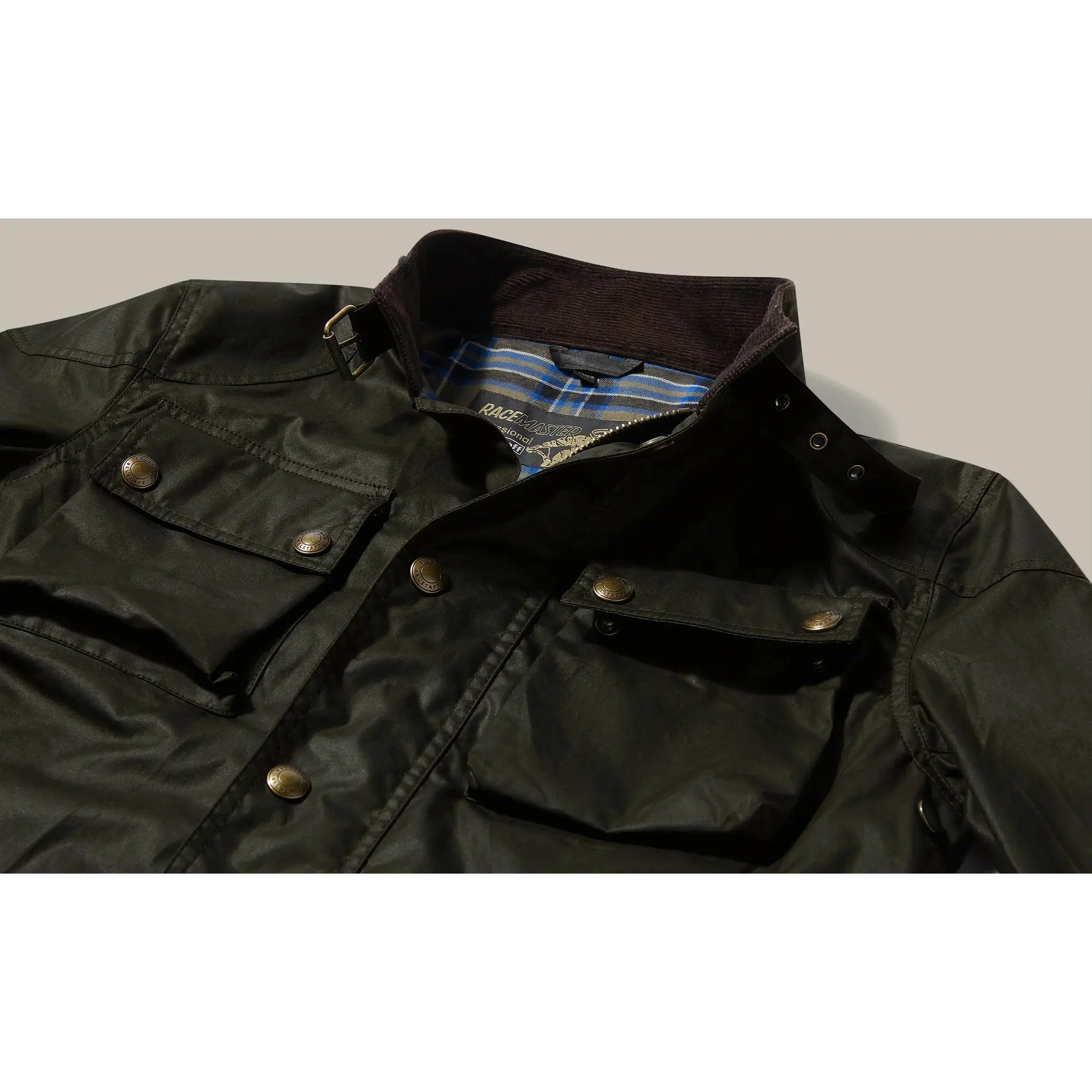 Product image 2 of 4 of Belstaff Men's Waxed Cotton Racemaster Icon Jacket - Faded Olive