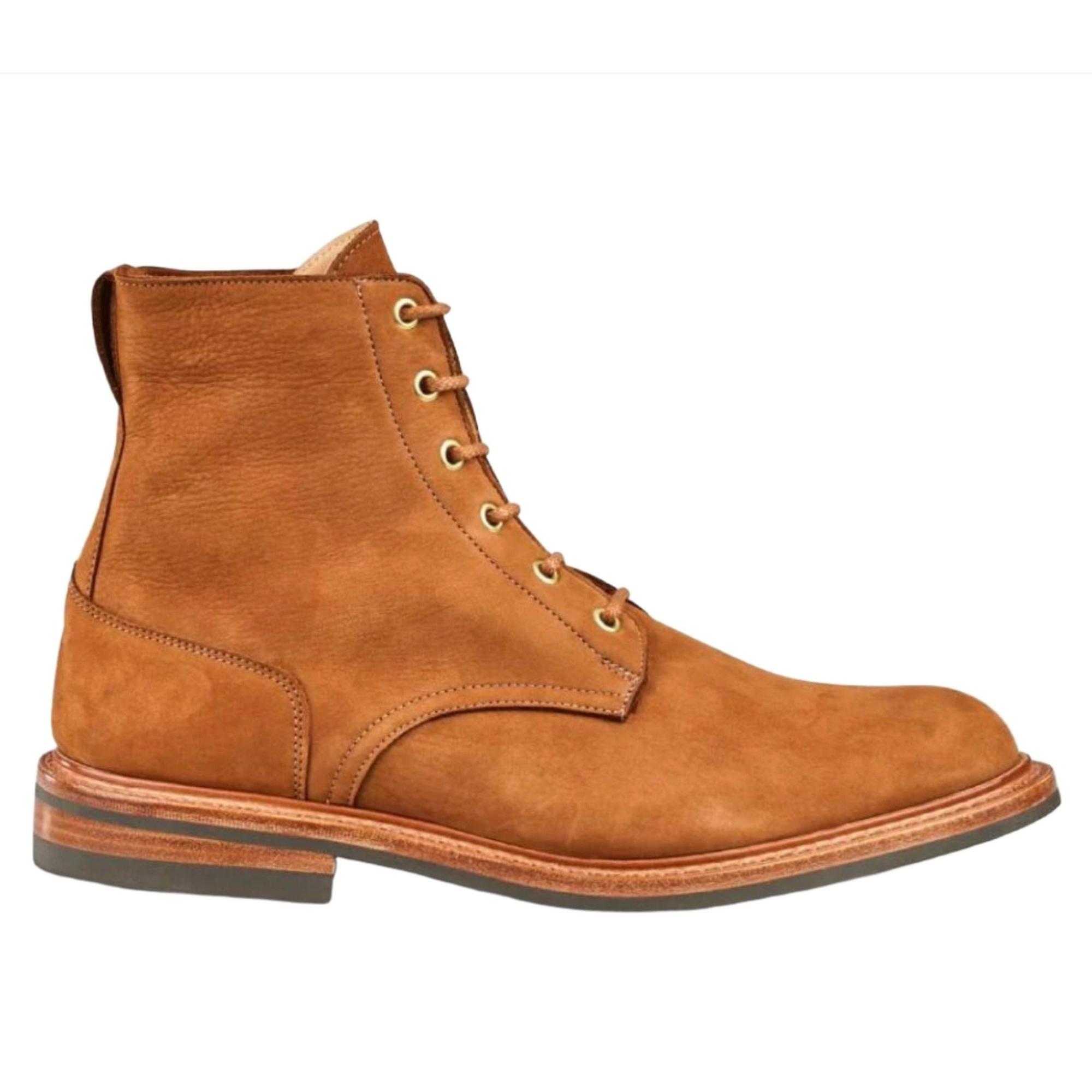 Tricker's Bernwood Logger Boots – Whisky Hydro Nubuck | British Attire