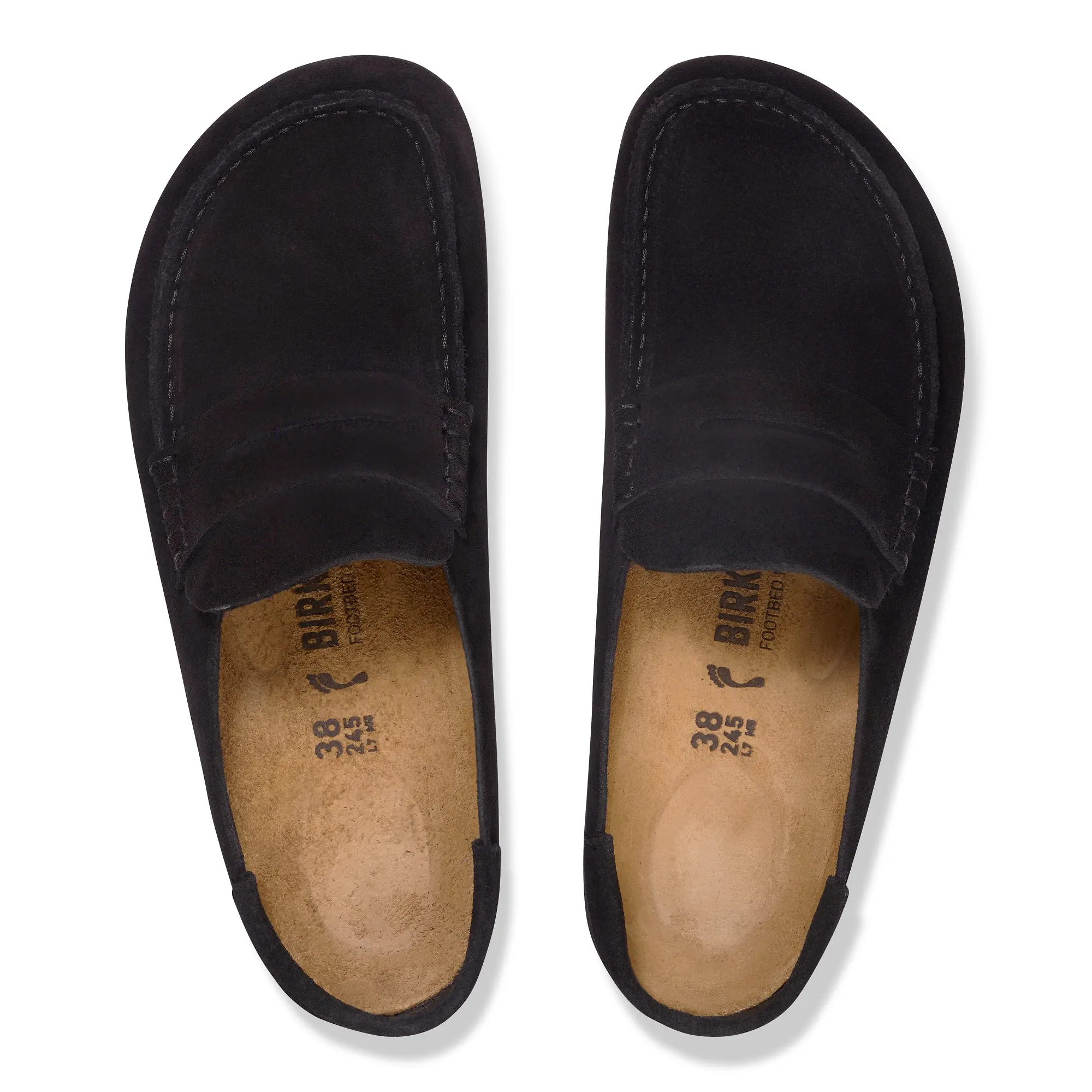 Product image 4 of 8 of Birkenstock Naples Wrapped Suede Leather Regular Clogs - Black