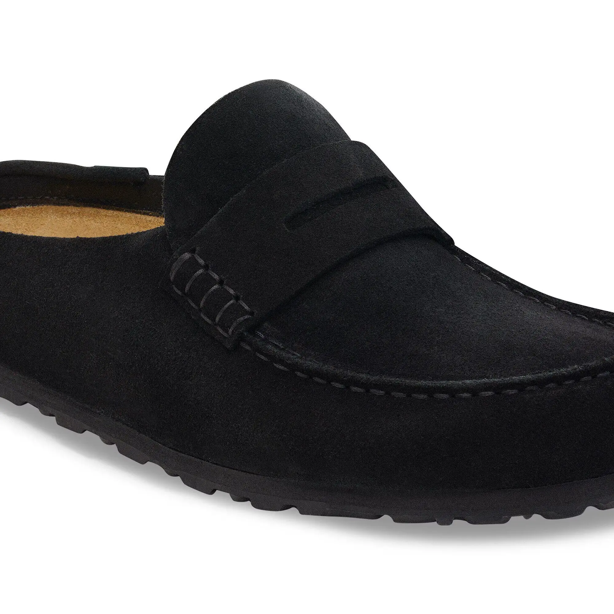 Product image 7 of 8 of Birkenstock Naples Wrapped Suede Leather Regular Clogs - Black