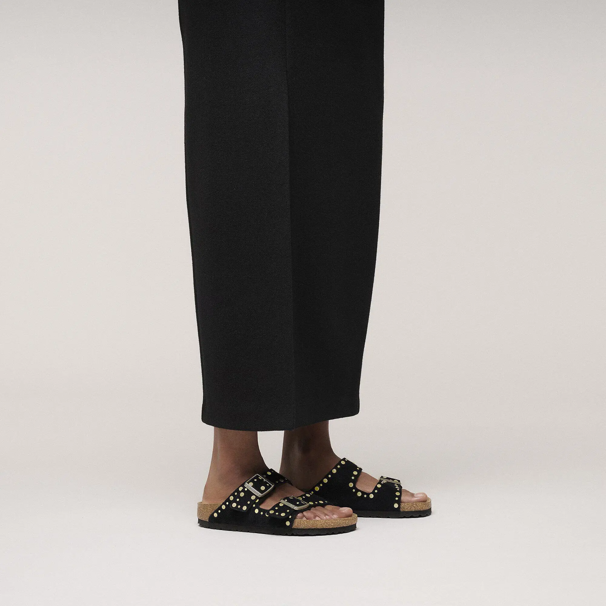 Product image 3 of 8 of Birkenstock Women's Arizona Rivet Suede Leather Narrow Sandals - Black