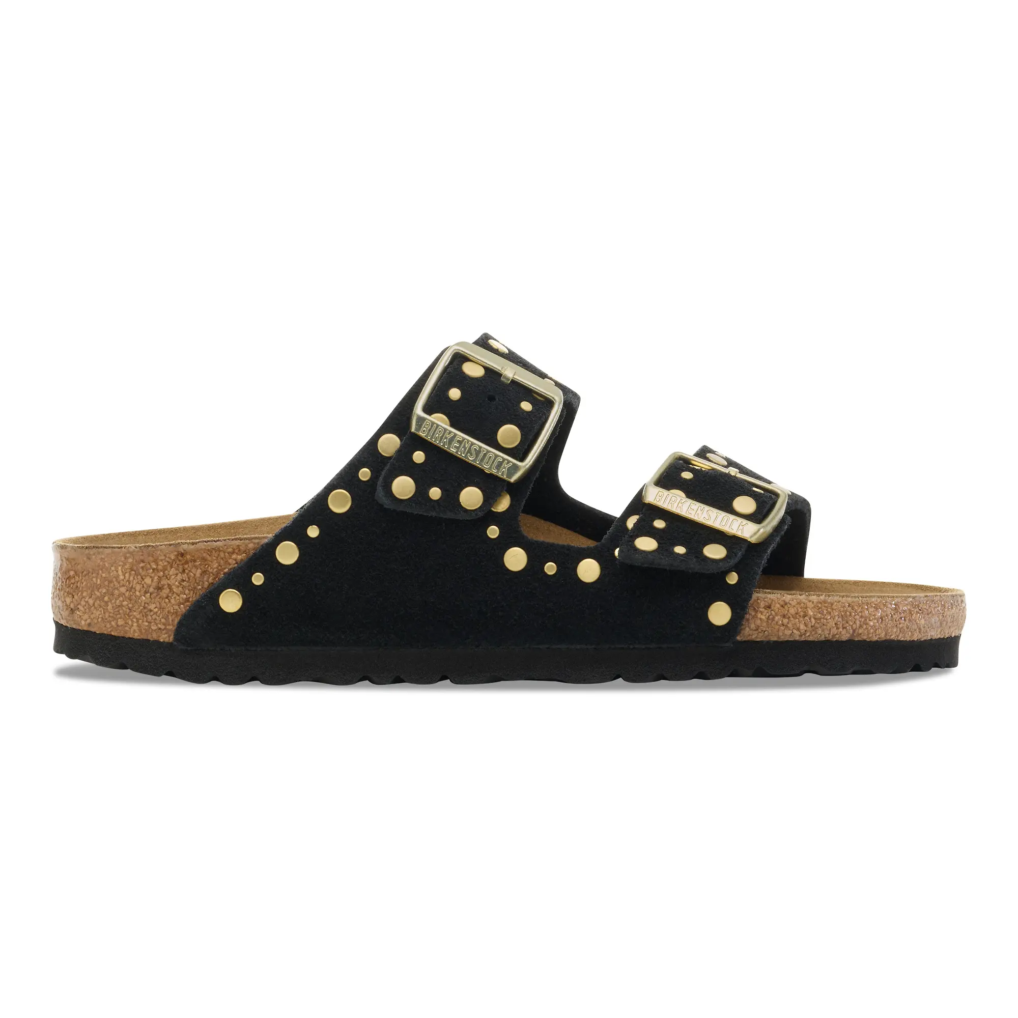 Product image 5 of 8 of Birkenstock Women's Arizona Rivet Suede Leather Narrow Sandals - Black