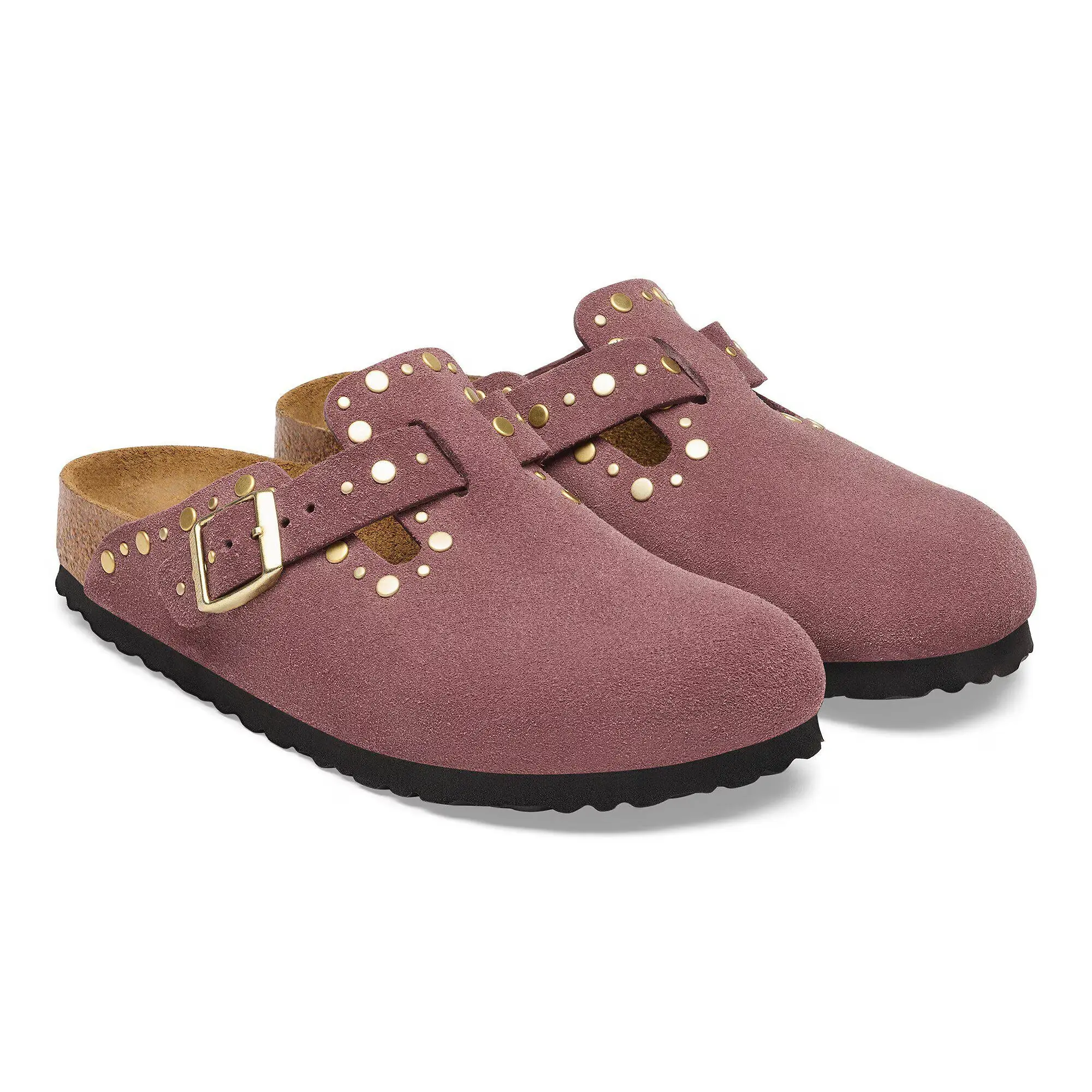 Product image 6 of 8 of Birkenstock Women's Boston Rivets Suede Leather Narrow Clogs - Pepper