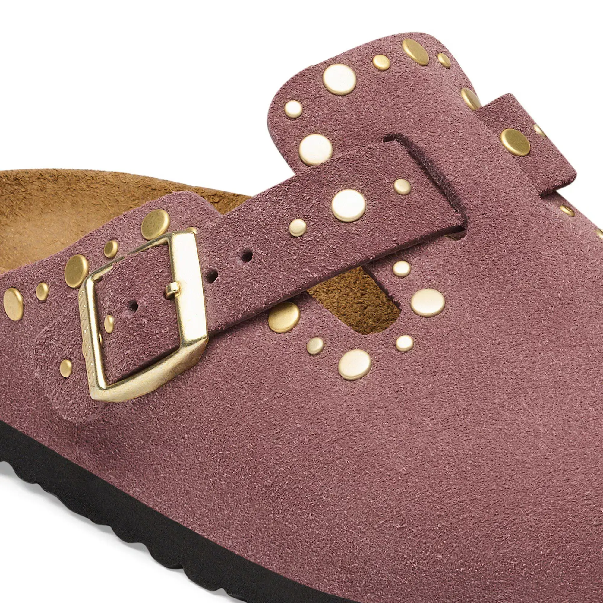 Product image 7 of 8 of Birkenstock Women's Boston Rivets Suede Leather Narrow Clogs - Pepper