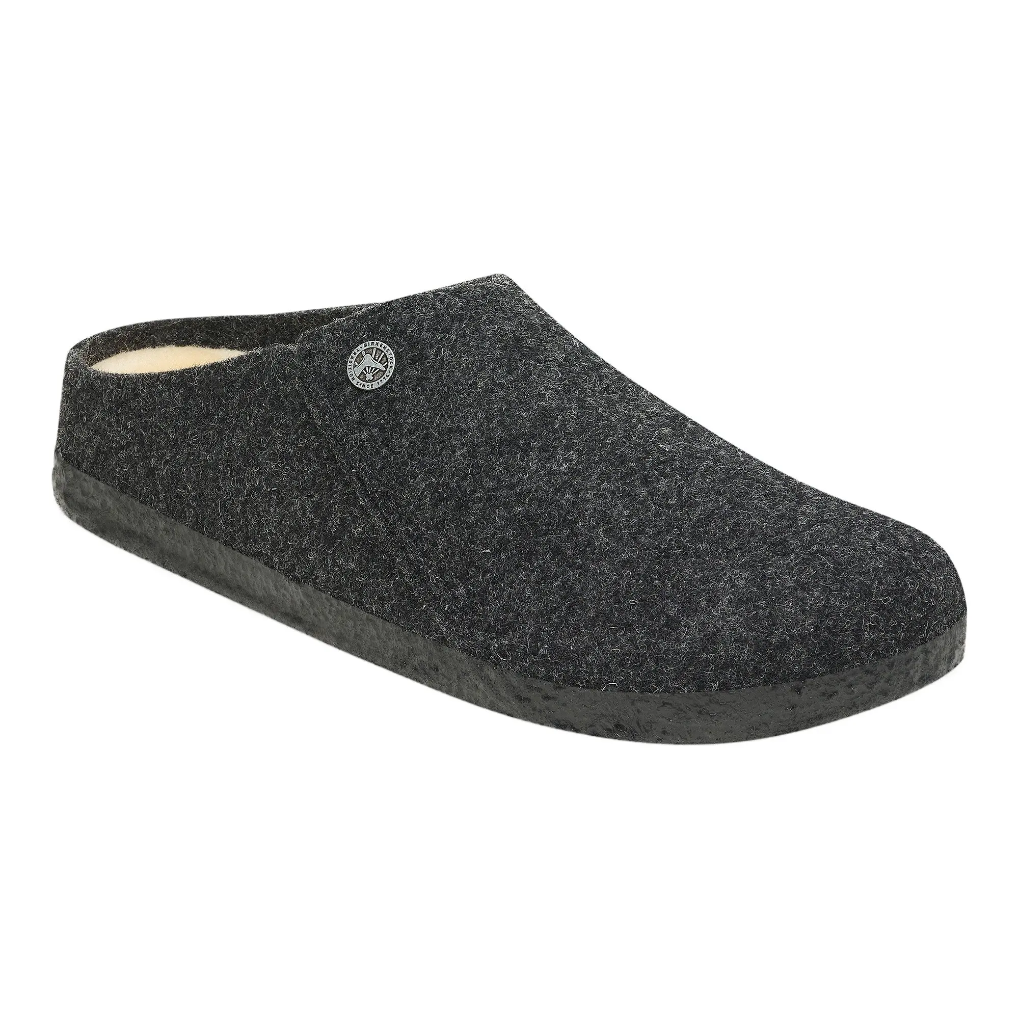 Product image 1 of 10 of Birkenstock Zermatt Shearling Felt Regular Slippers - Anthracite