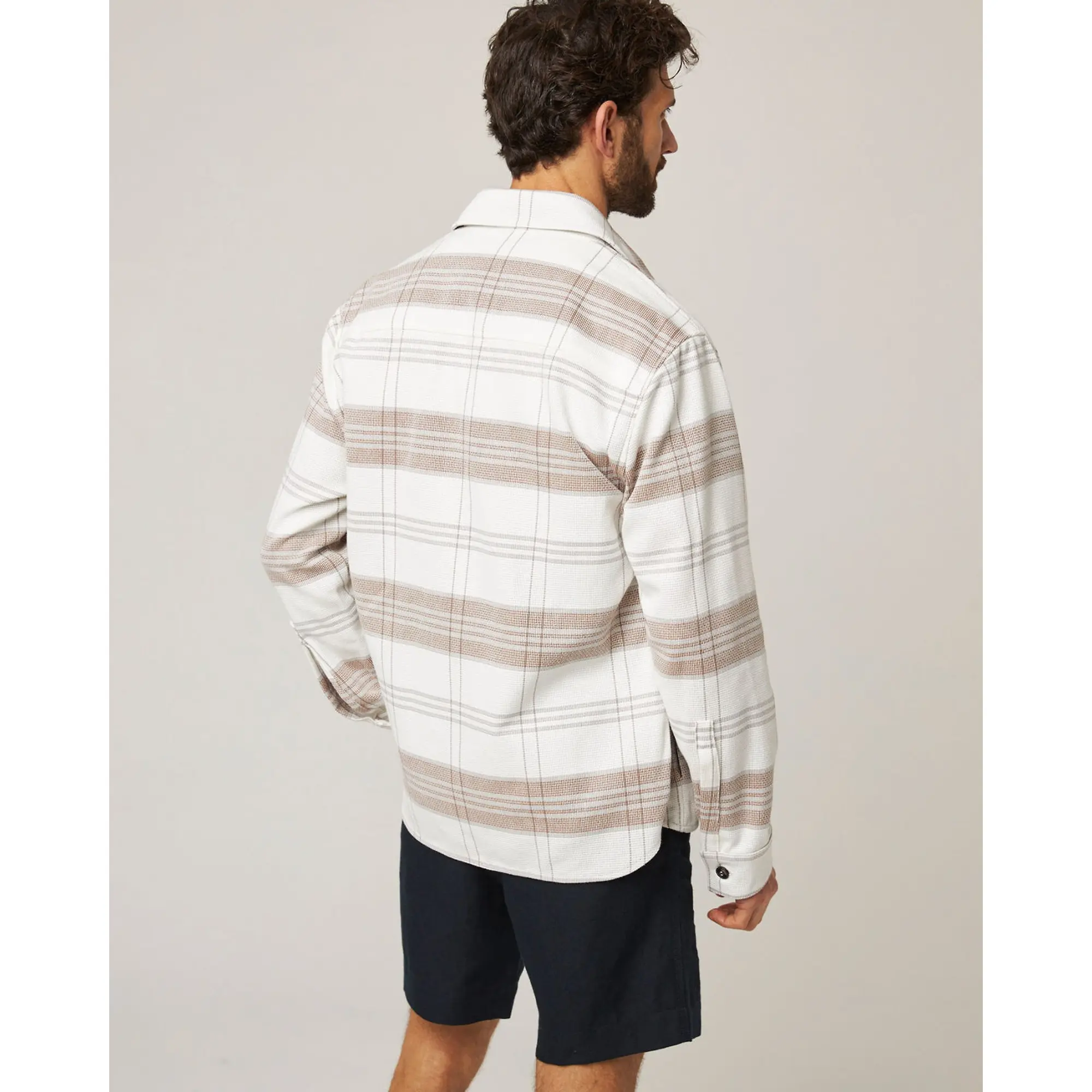 Product image 6 of 8 of Peregrine Men's Made In England Blunt Overshirt - White Grid