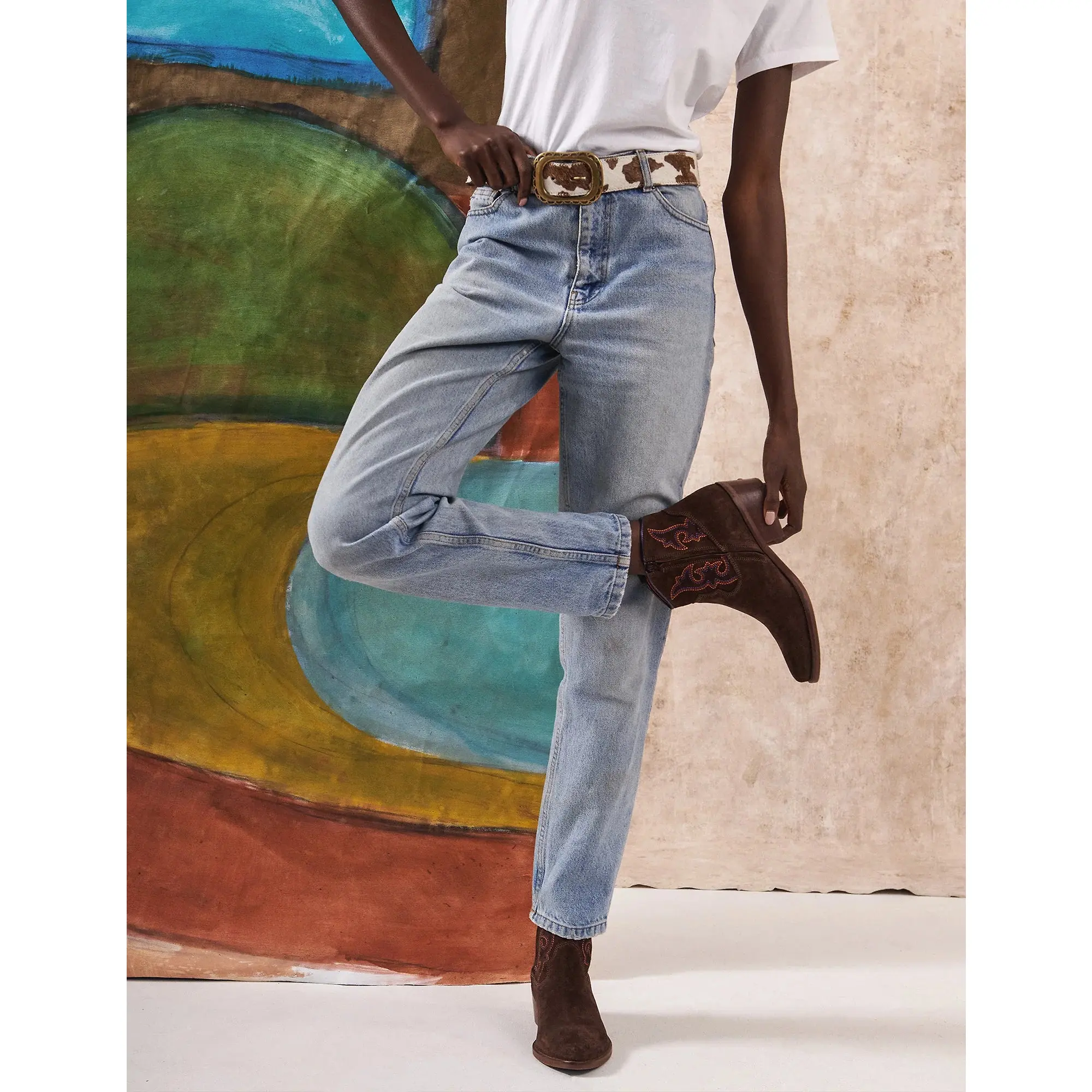 Product image 3 of 9 of Penelope Chilvers Women's Cassidy Suede Embroidered Boots - Bitter Chocolate