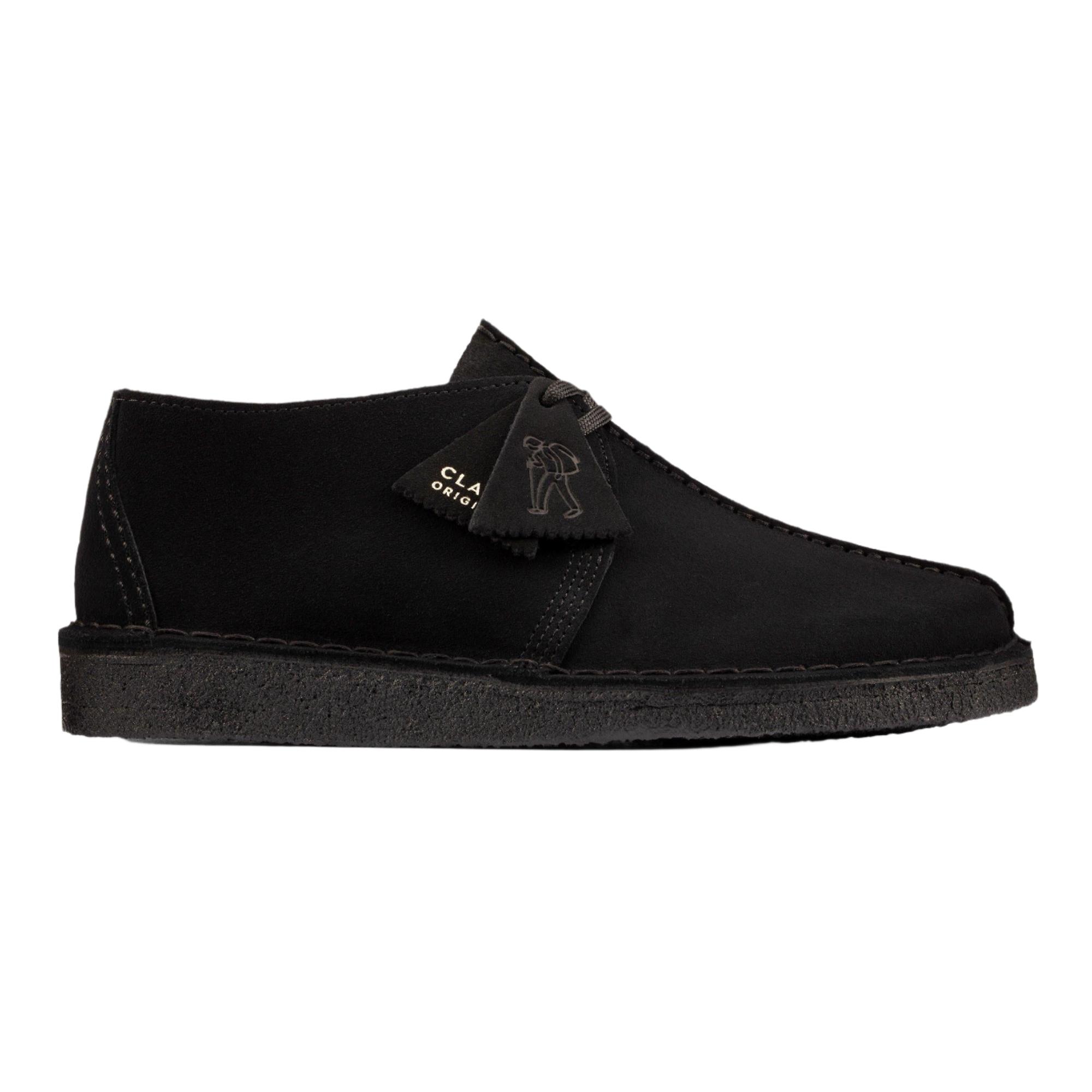 Clarks Originals Men's Desert Trek Shoes - Black Suede | British