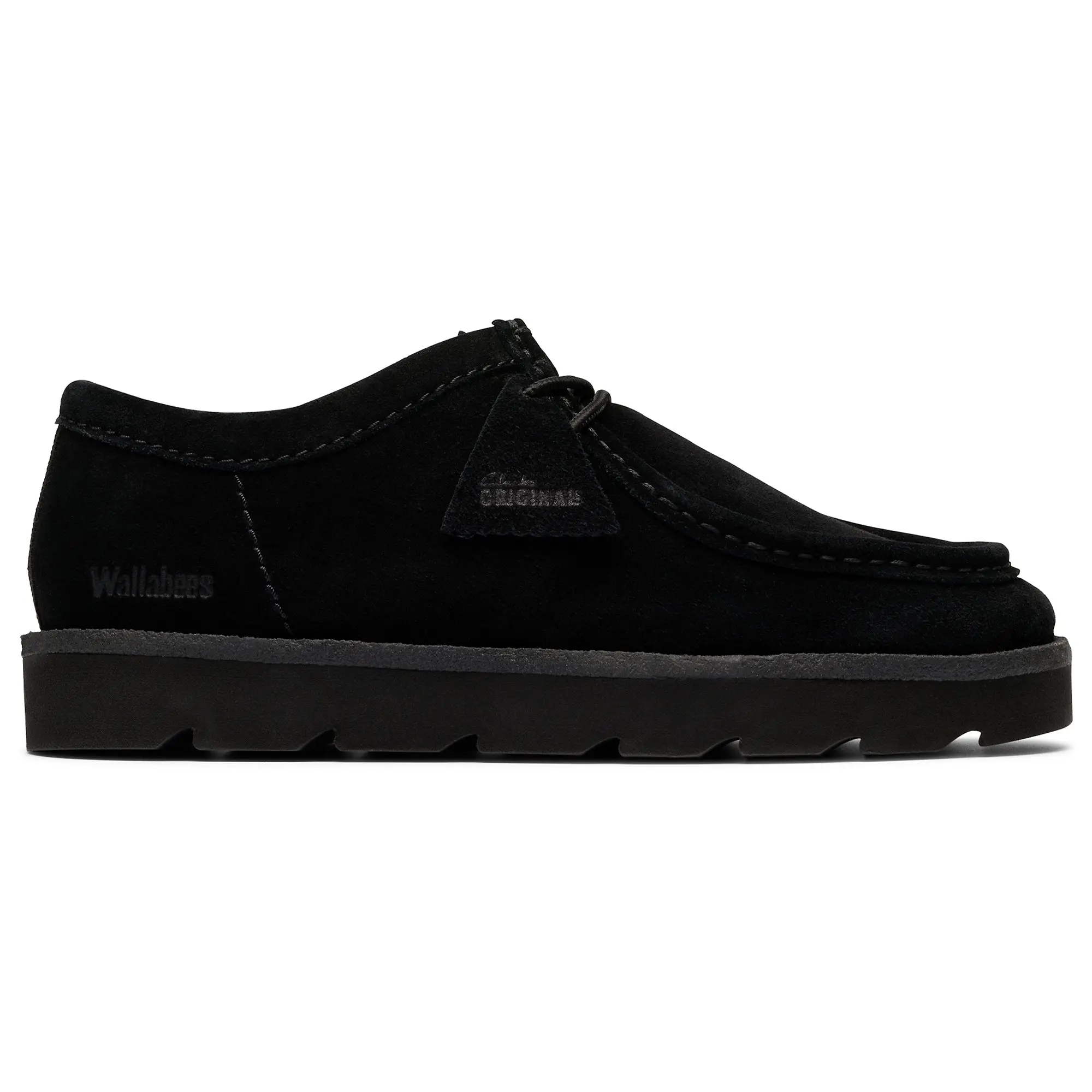 Product image 1 of 6 of Clarks Originals Men's Meare Walla Wallabee Shoes - Black Suede