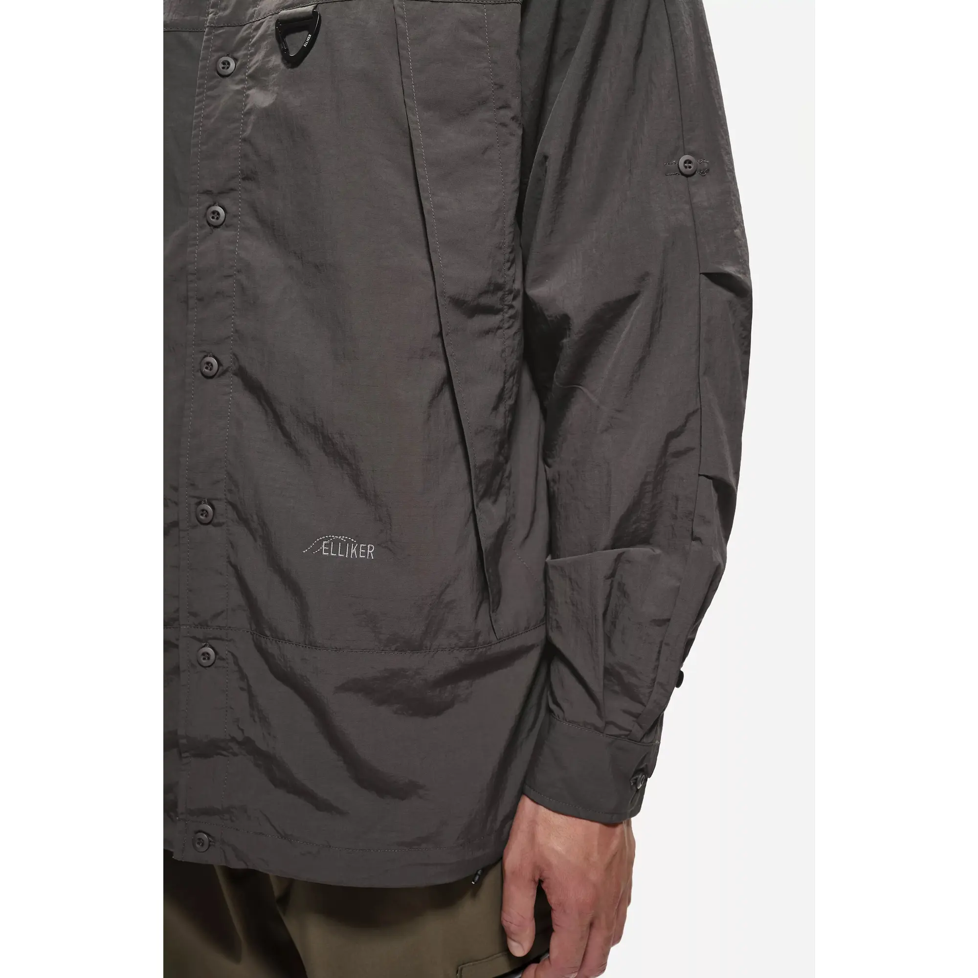 Product image 5 of 14 of Elliker Unisex Craw Long Sleeve Zipper Tech Shirt - Grey