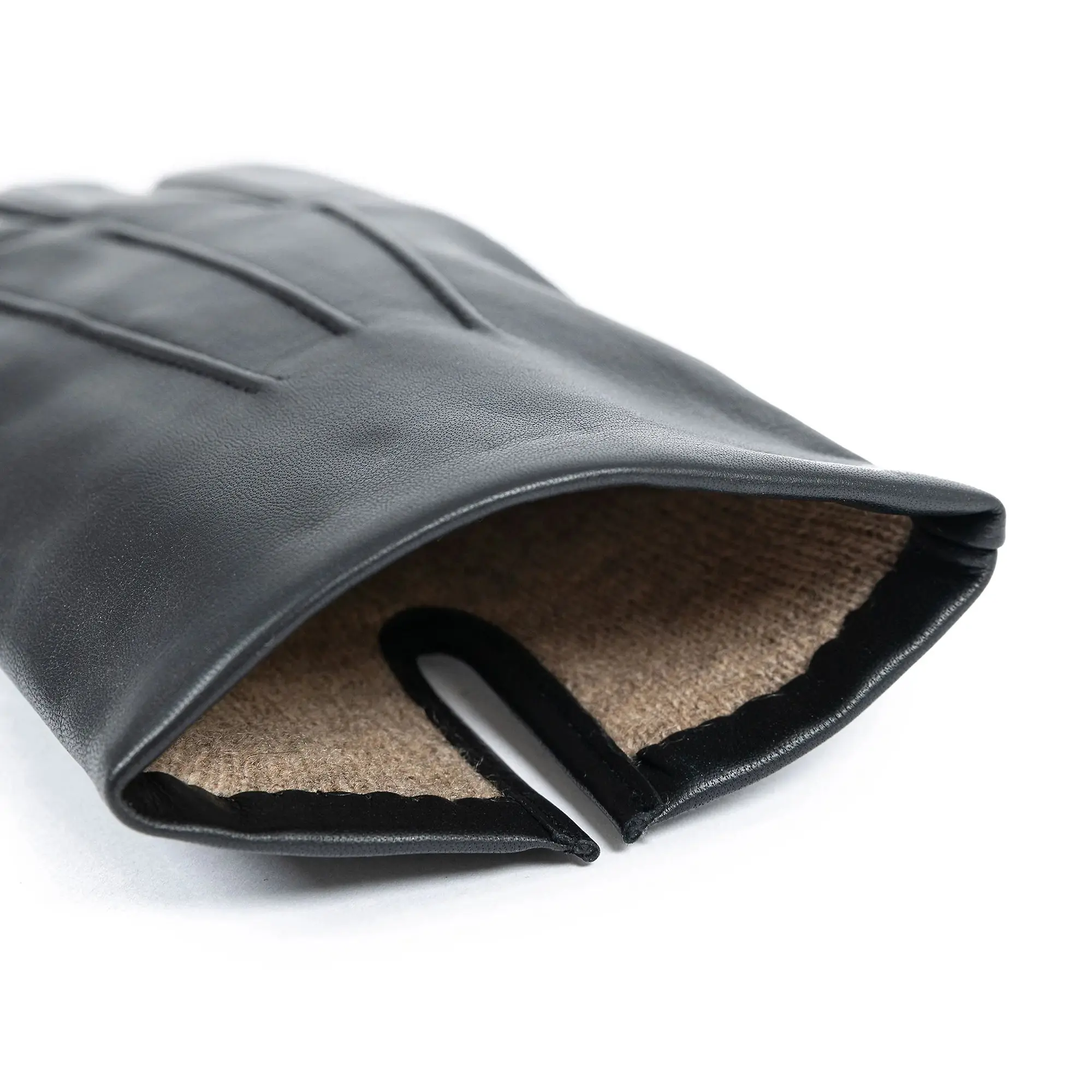 Product image 10 of 11 of Dents Men's Bath Three-Point Cashmere-Lined Leather Gloves - Black